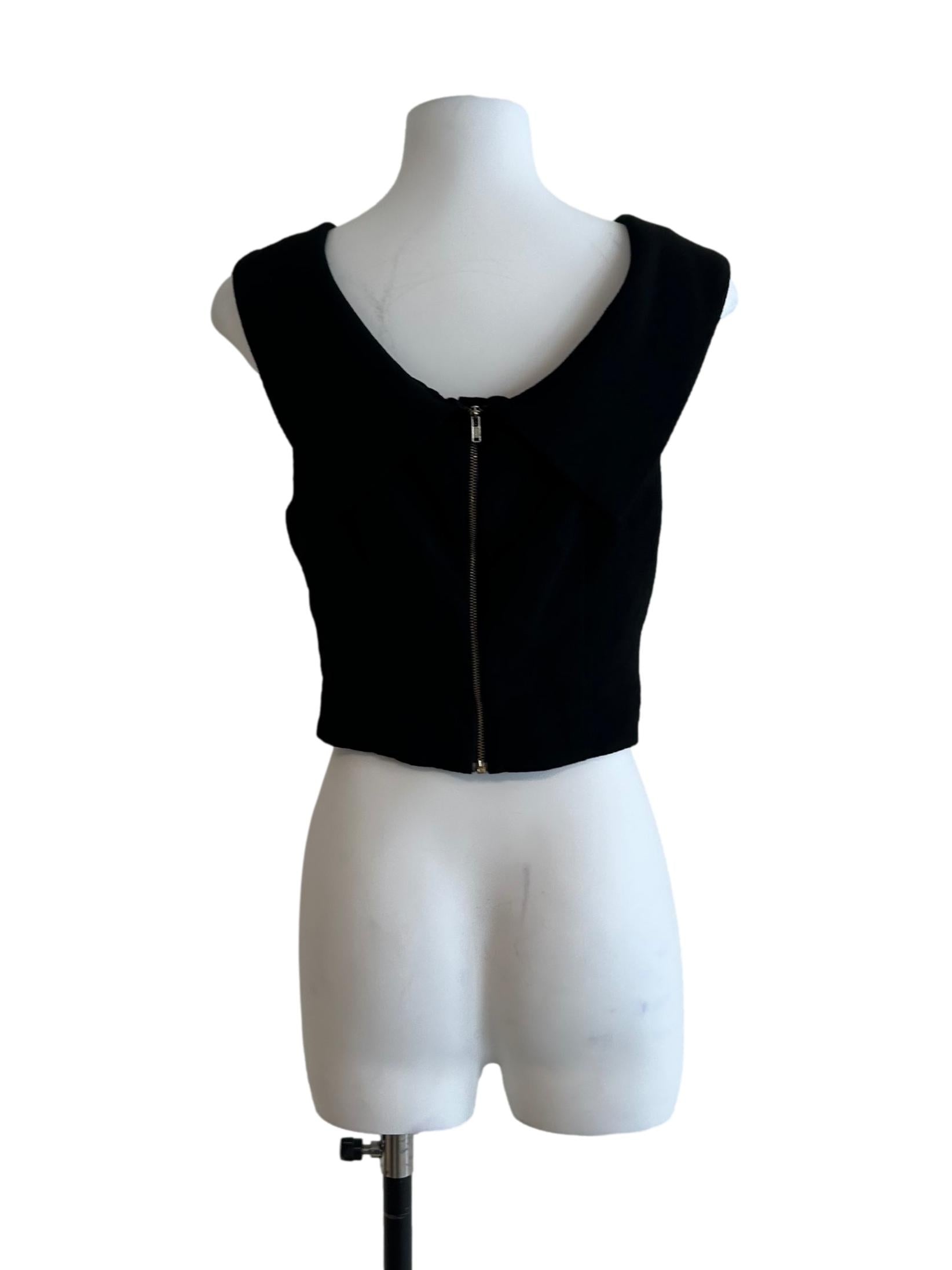 Jet Black Sleeveless Top