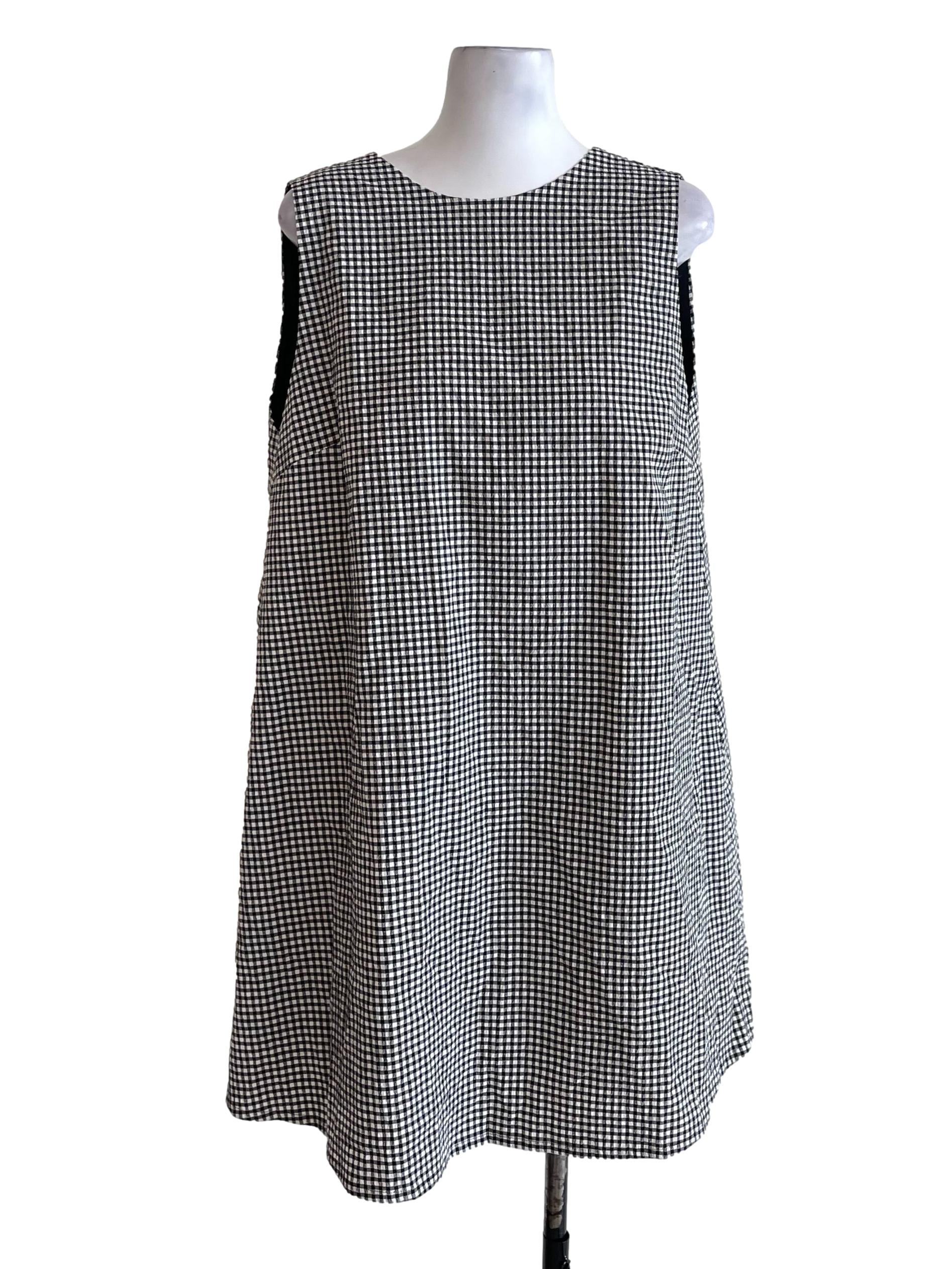 Black & White Gingham Jumper Dress