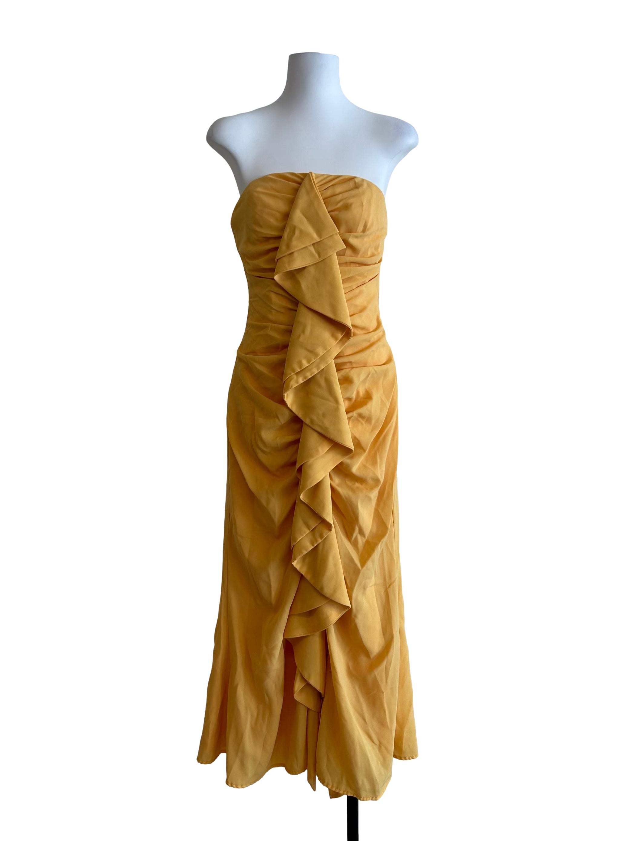 Bumblebee Yellow Ruffle Dress