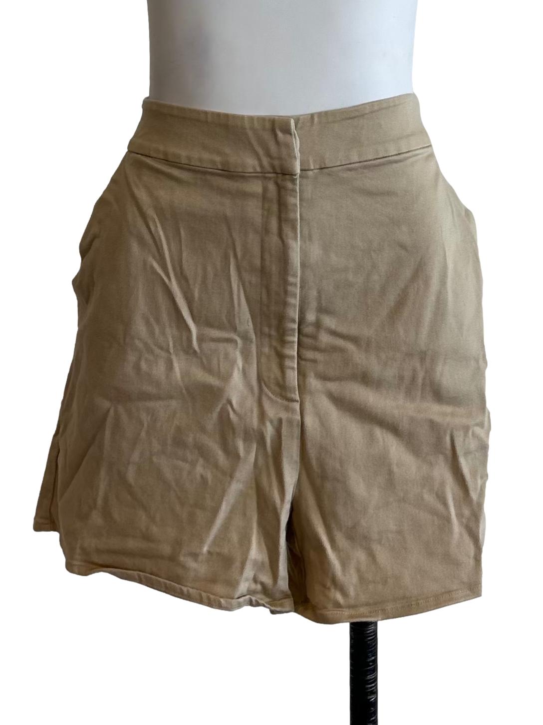 Khaki High Waisted Shorts OSN