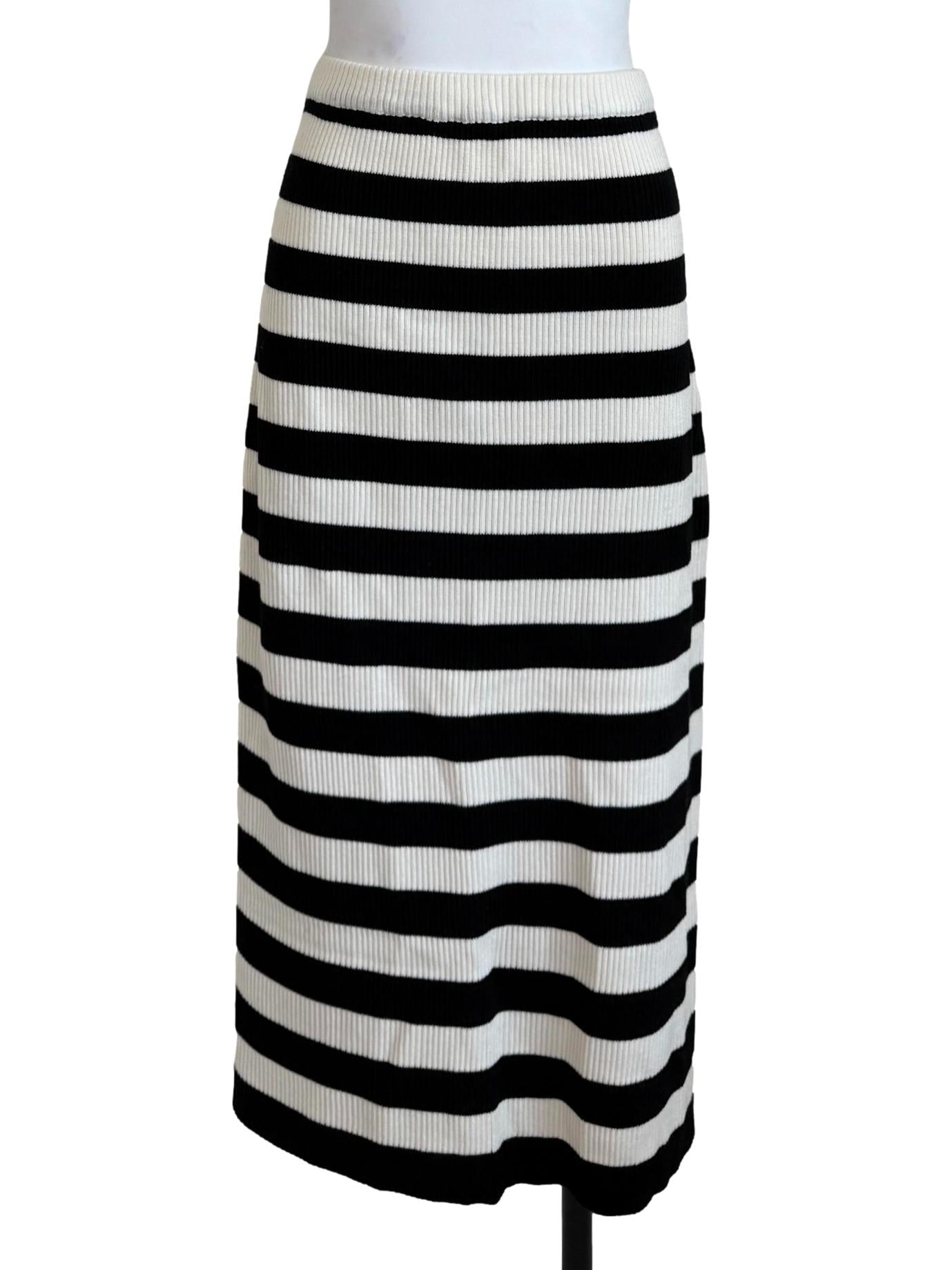 Black & White Stripe Skirt