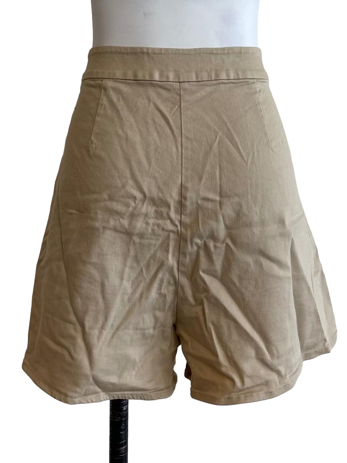 Khaki High Waisted Shorts OSN