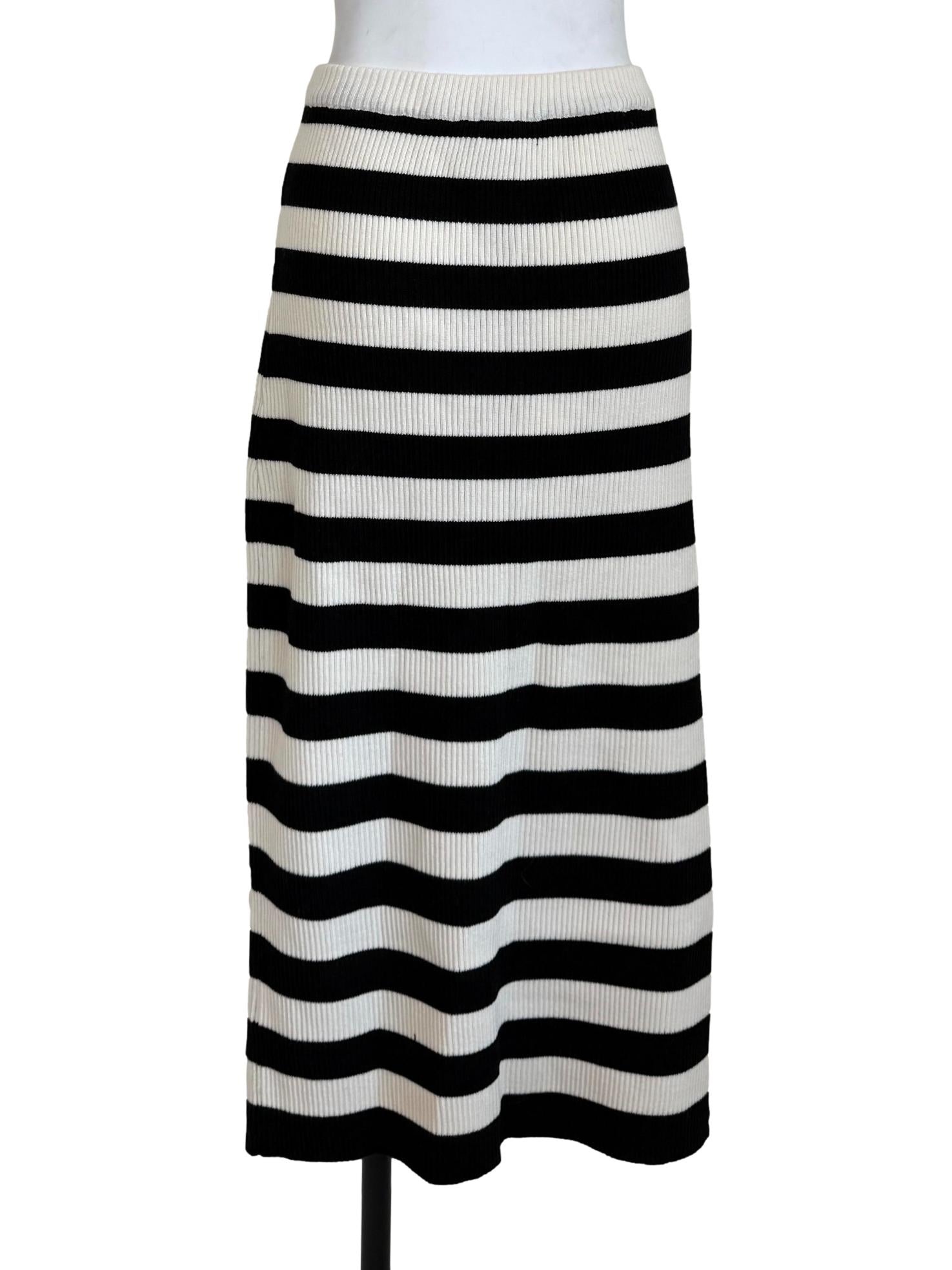 Black & White Stripe Skirt