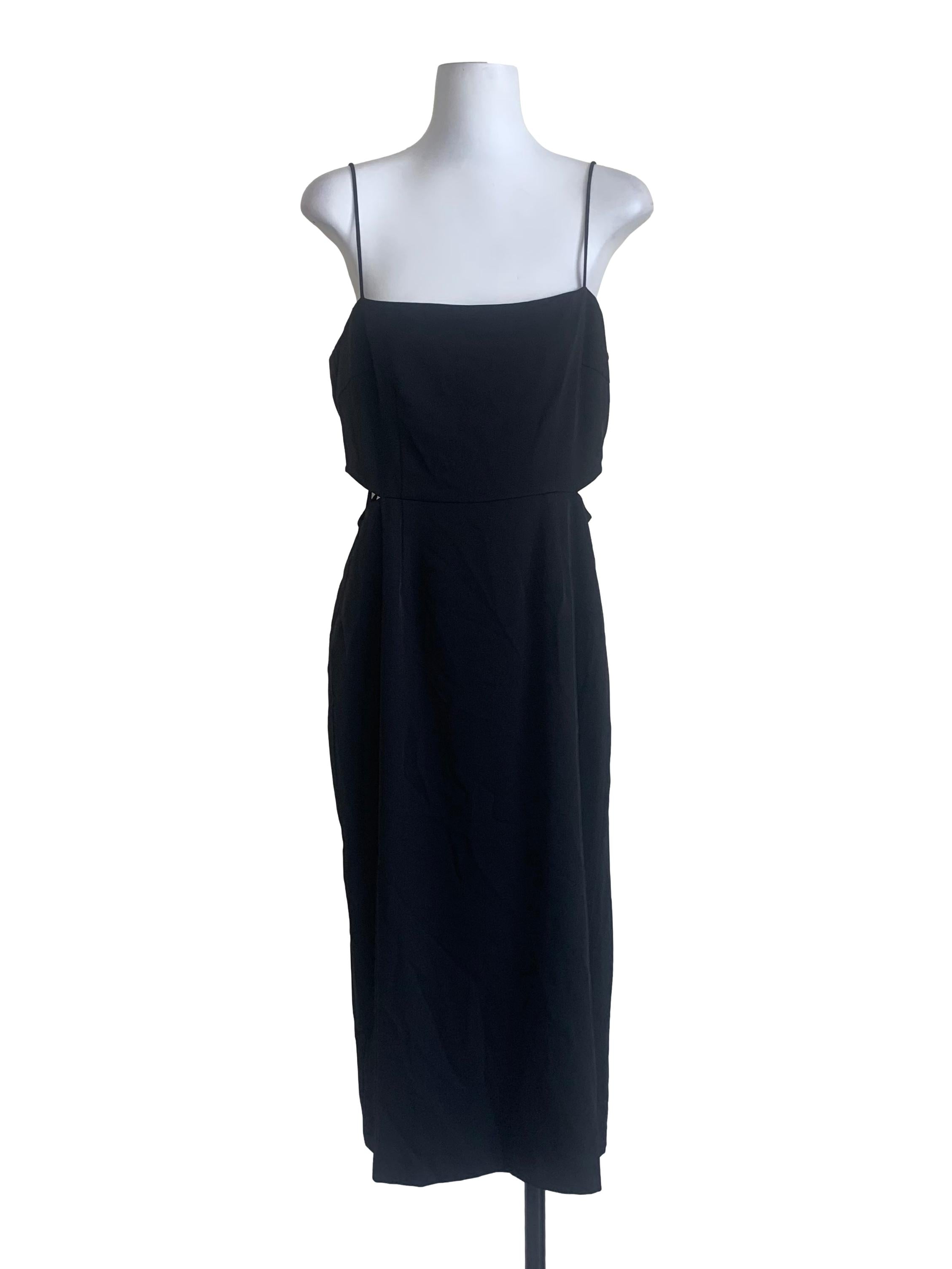 Midnight Black Apron Dress