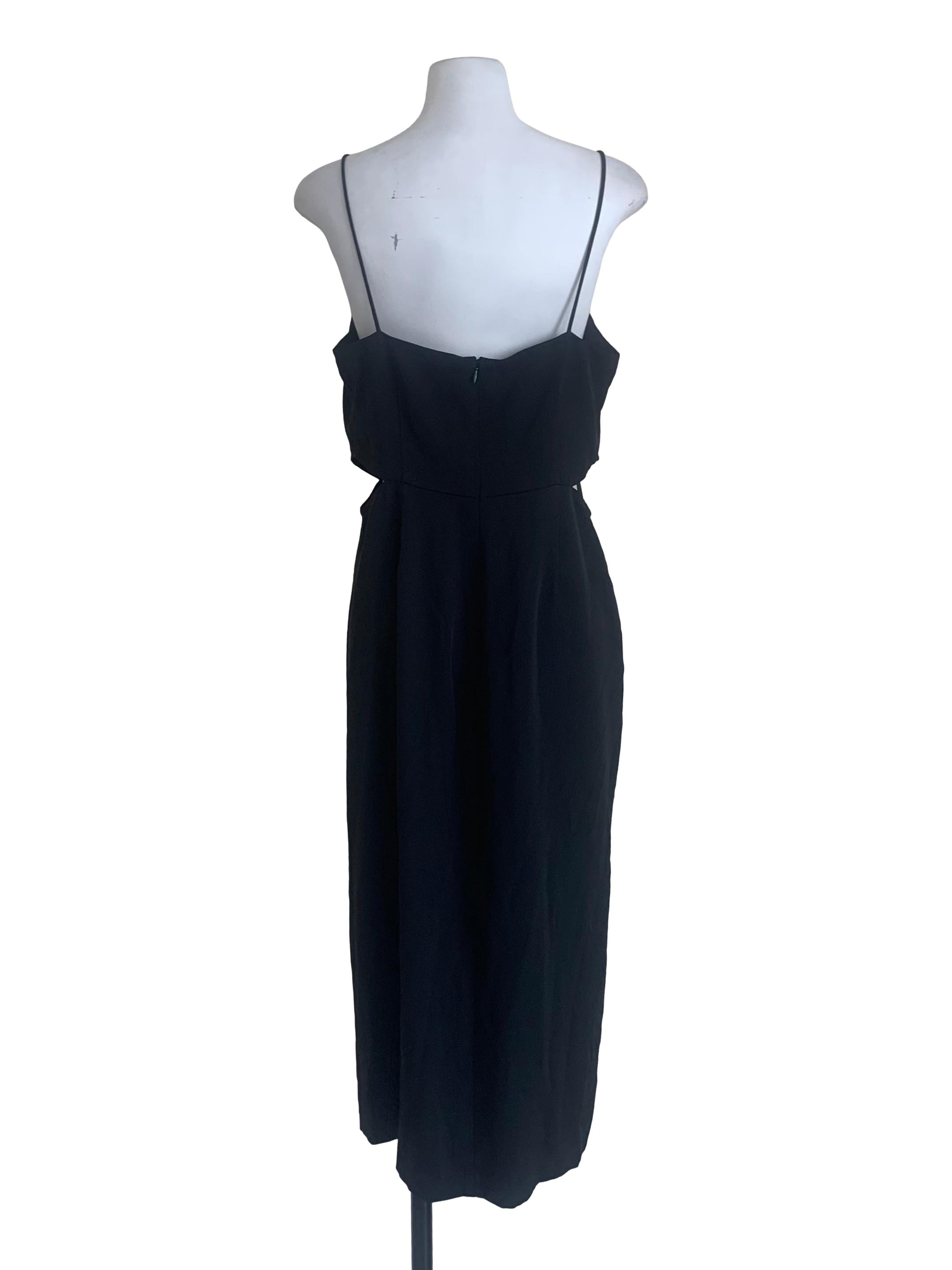 Midnight Black Apron Dress