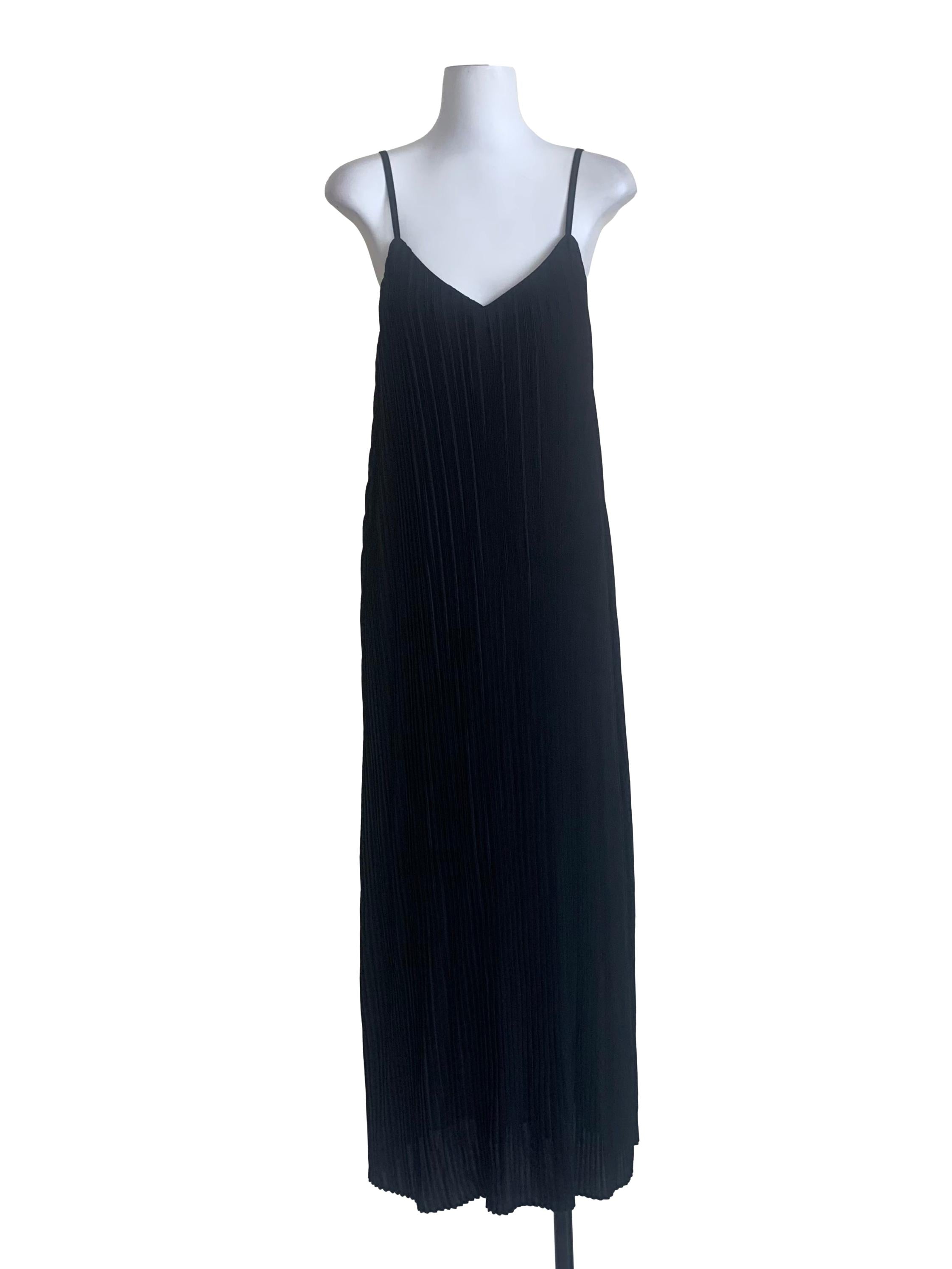 Crow Black Pleated Dress