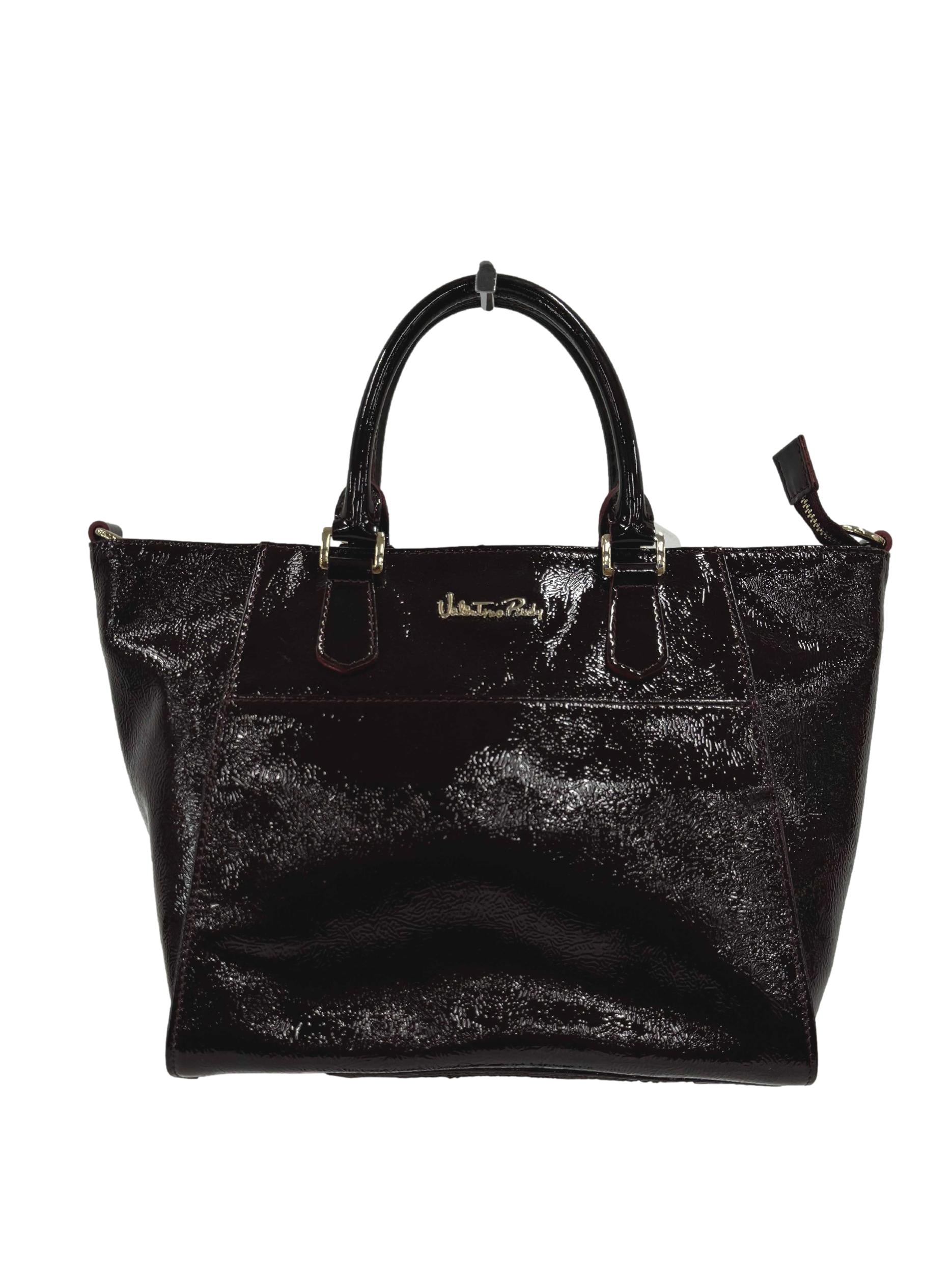 Red Glossy Leather Bag