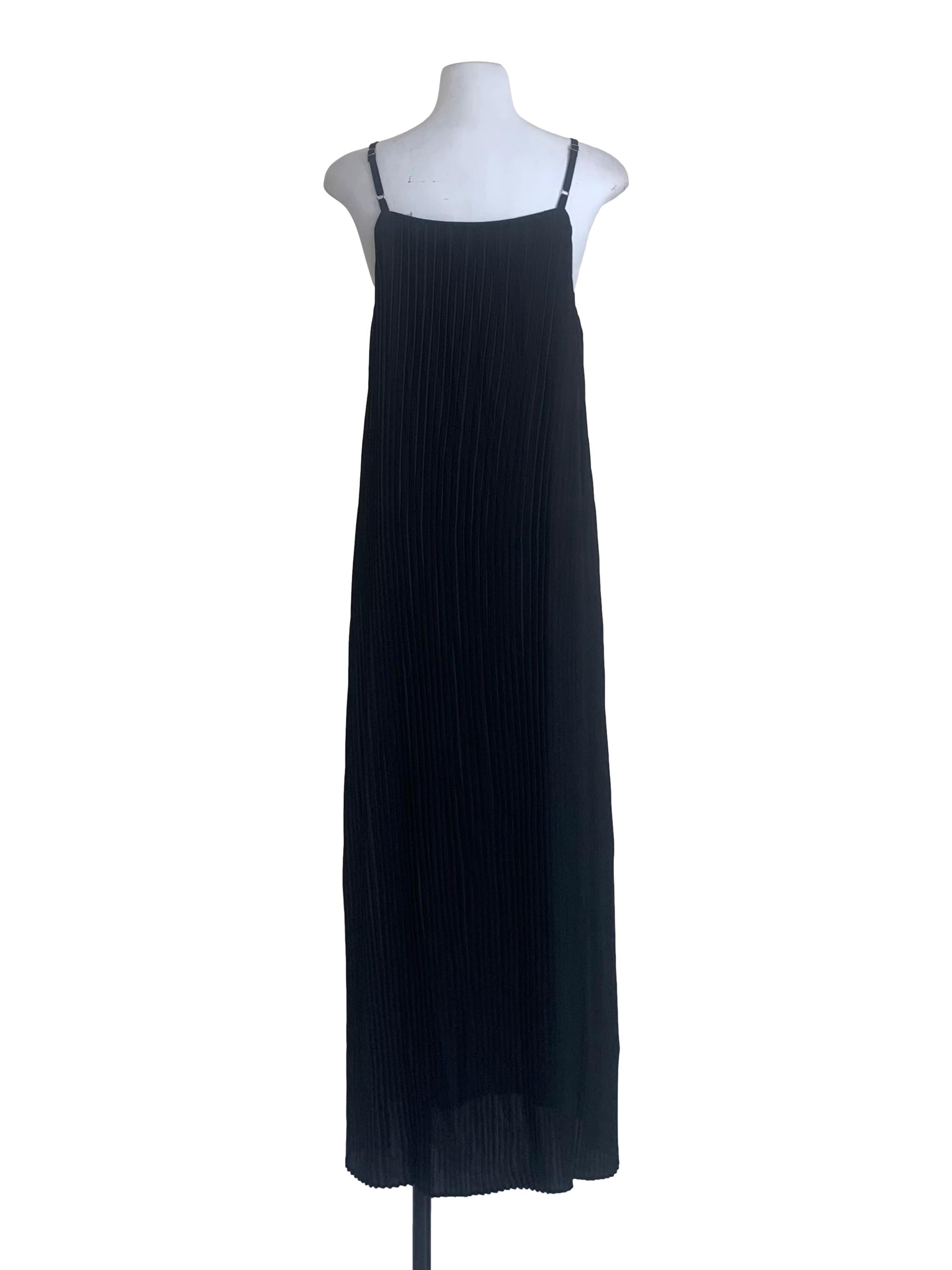 Crow Black Pleated Dress