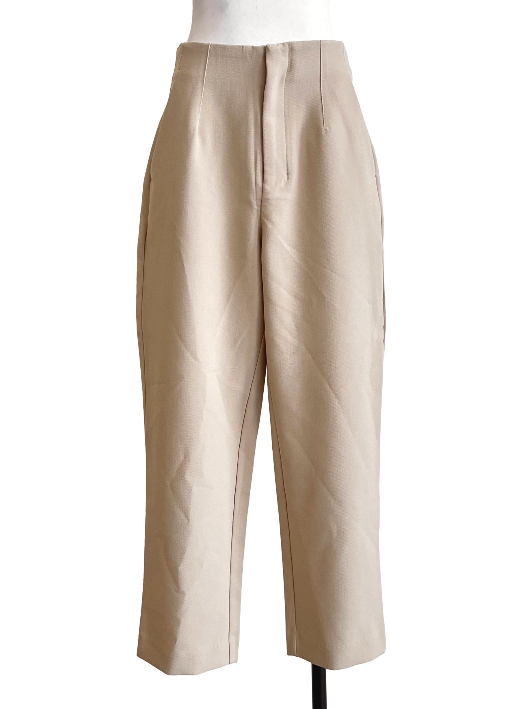 Champagne Brown Straight Pants