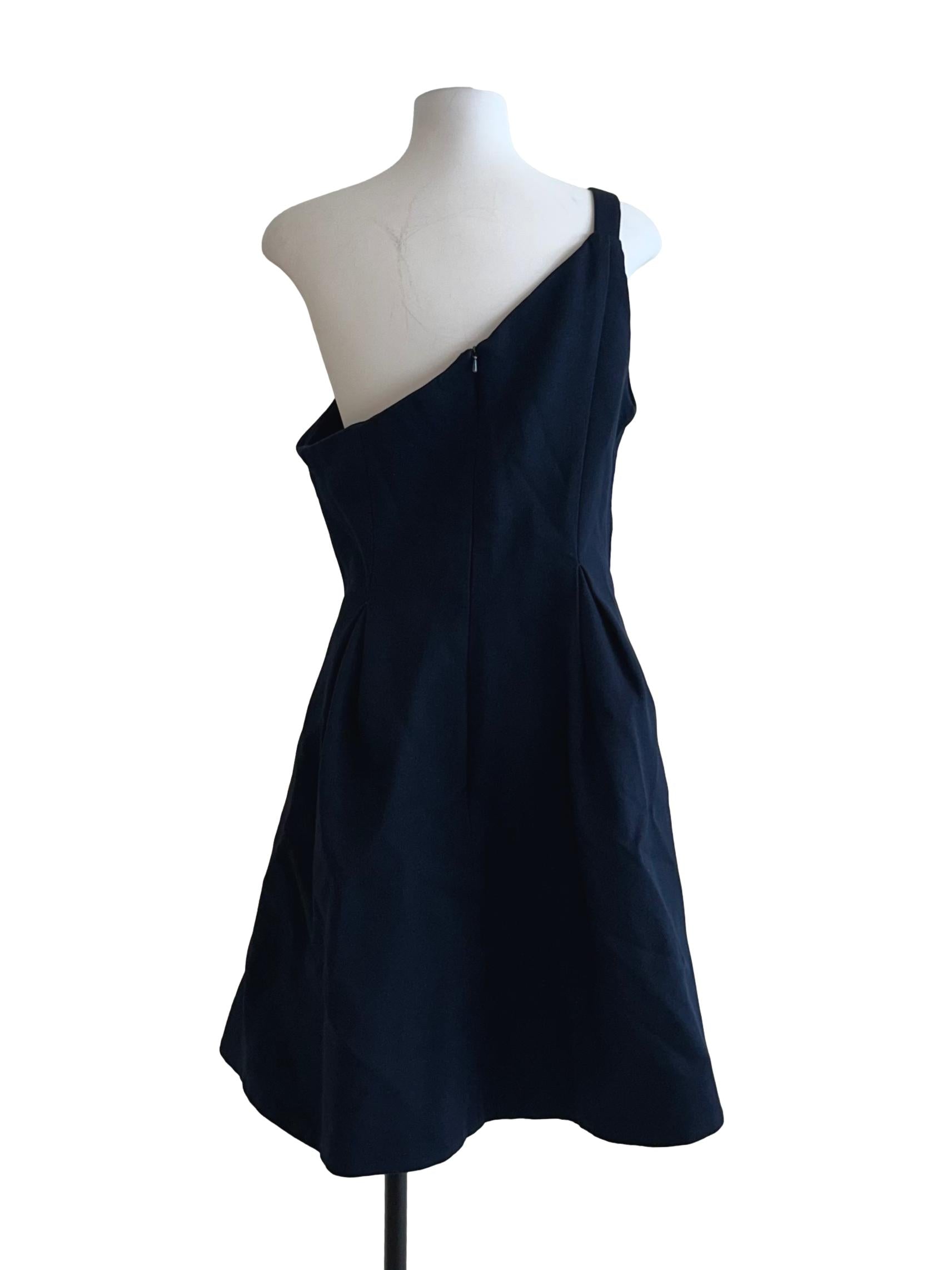 Dark Blue Asymmetrical Dress