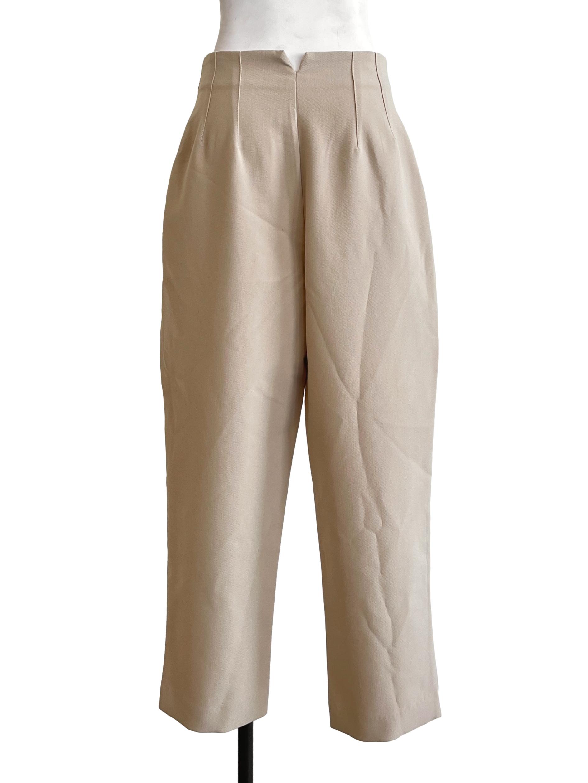Champagne Brown Straight Pants