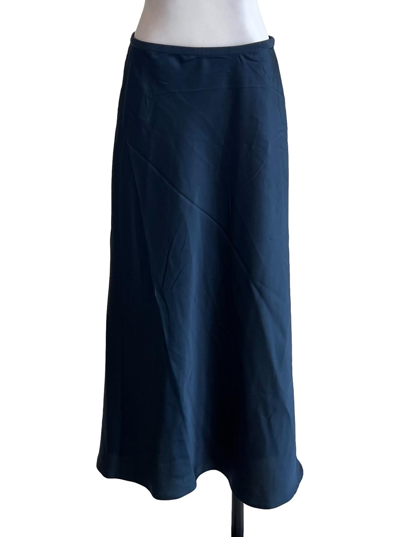 Dark Peacock Satin Skirt