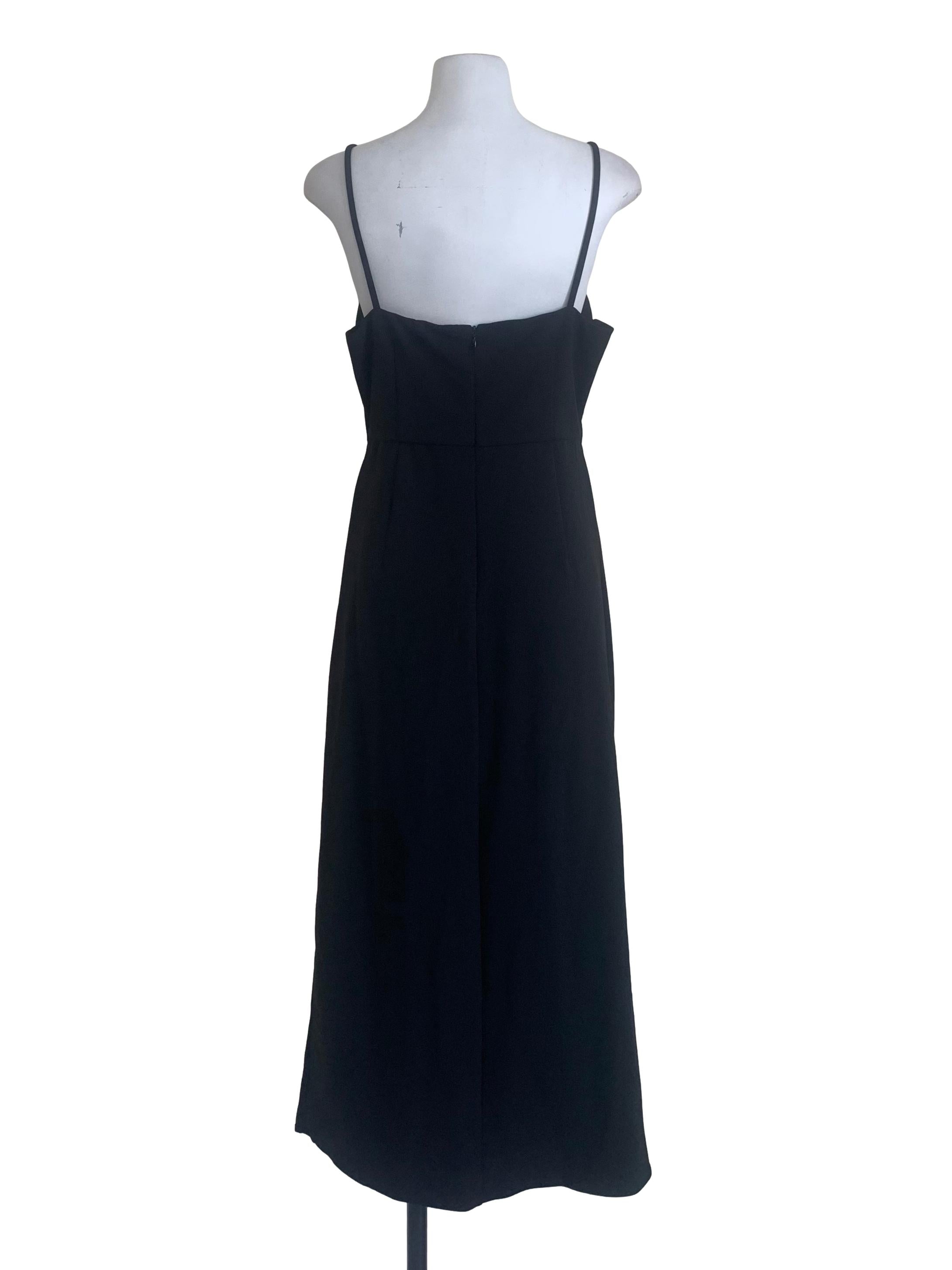 Ebony Black Spaghetti Strap Dress