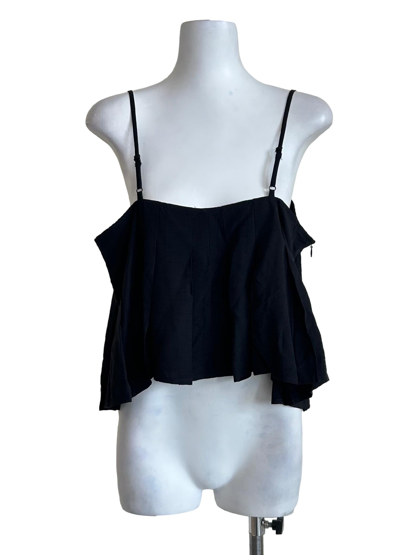Black Strappy Layered Cami Top