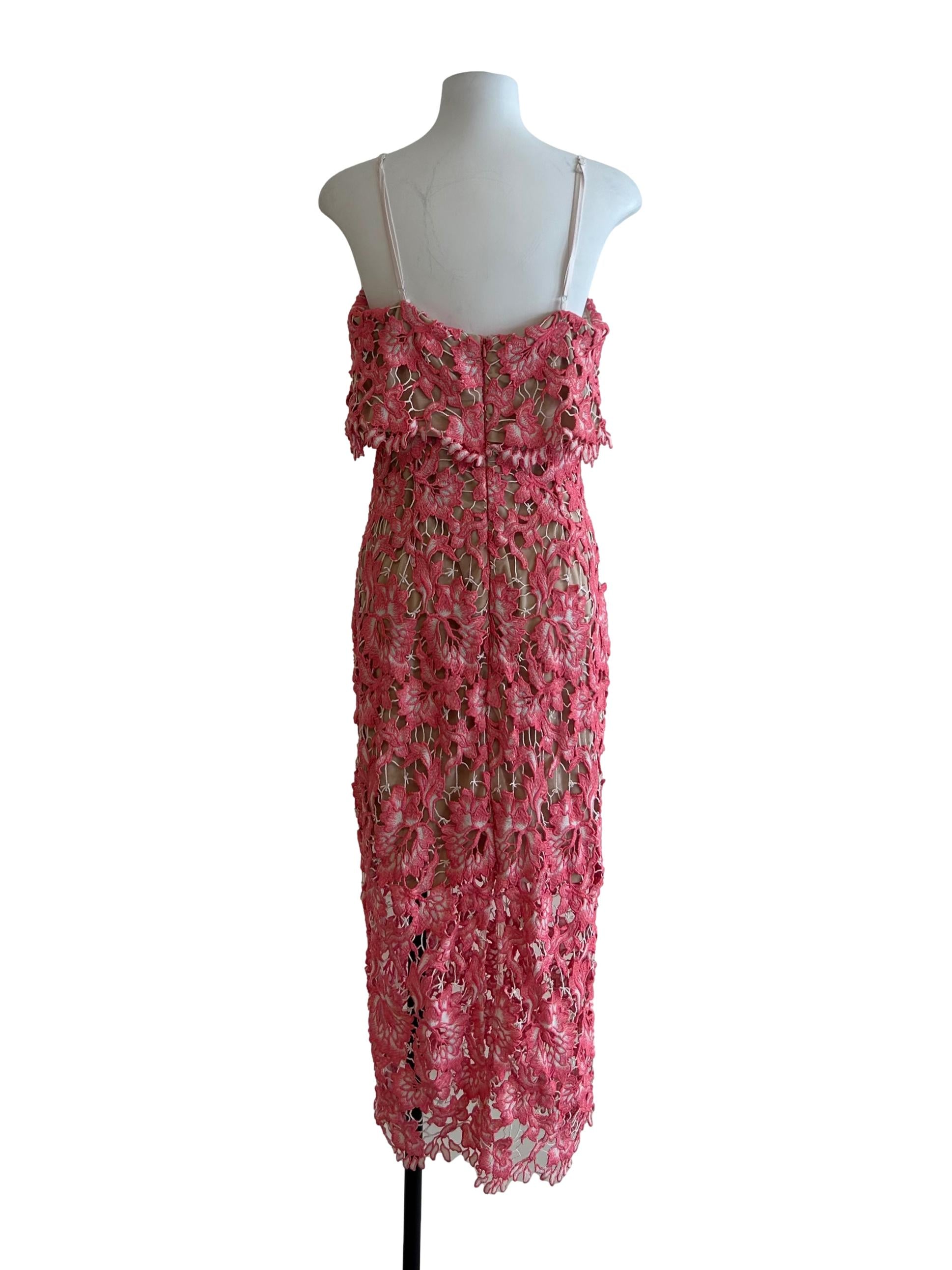 Punch Pink Lace Cami Dress