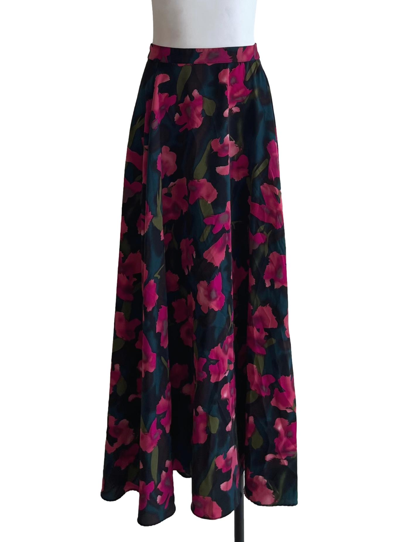 Rose Pink Abstract A-Line Skirt