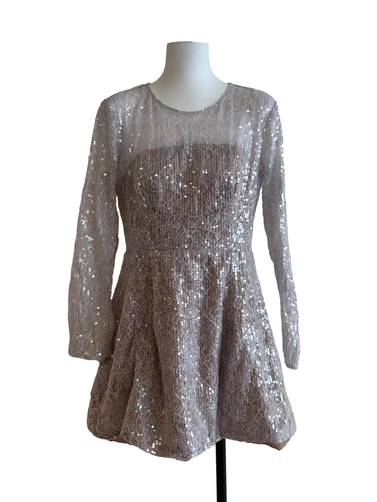 Periwinkle Purple Beads Dress