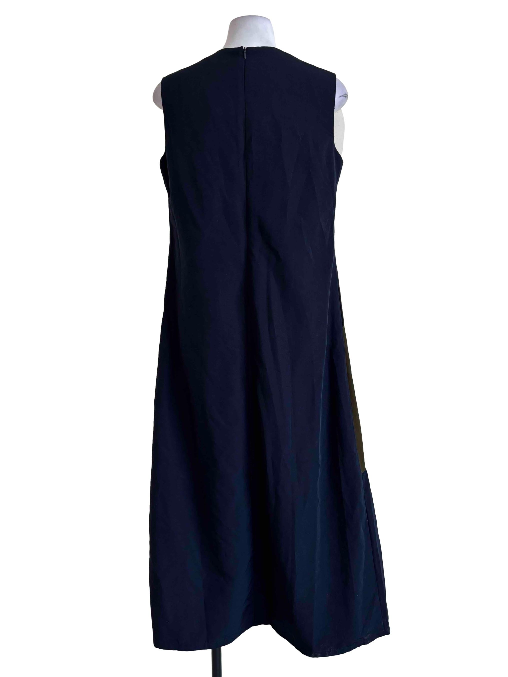 Blue Black Tricolour Dress