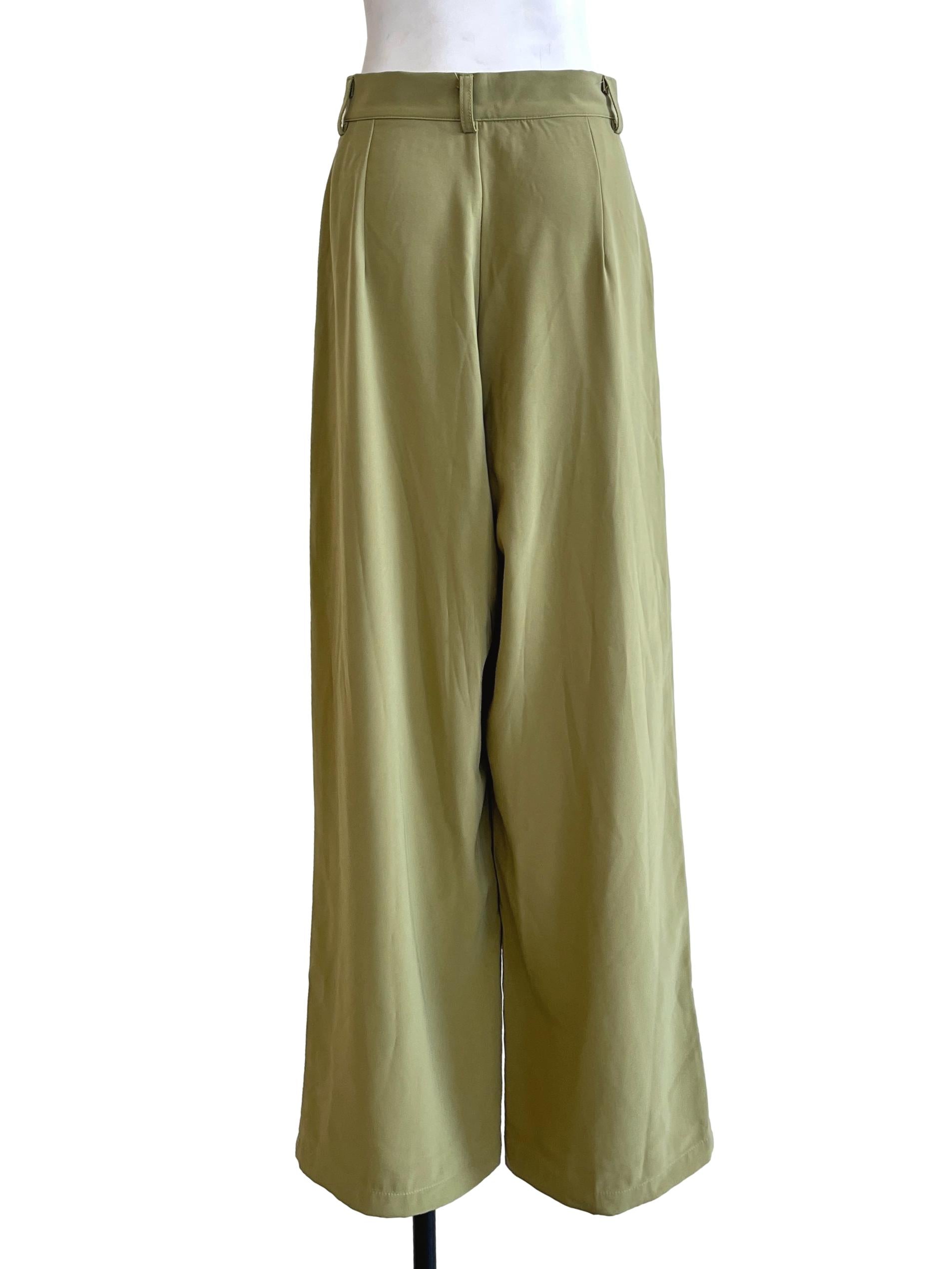 Lime Green Wide Leg Pants