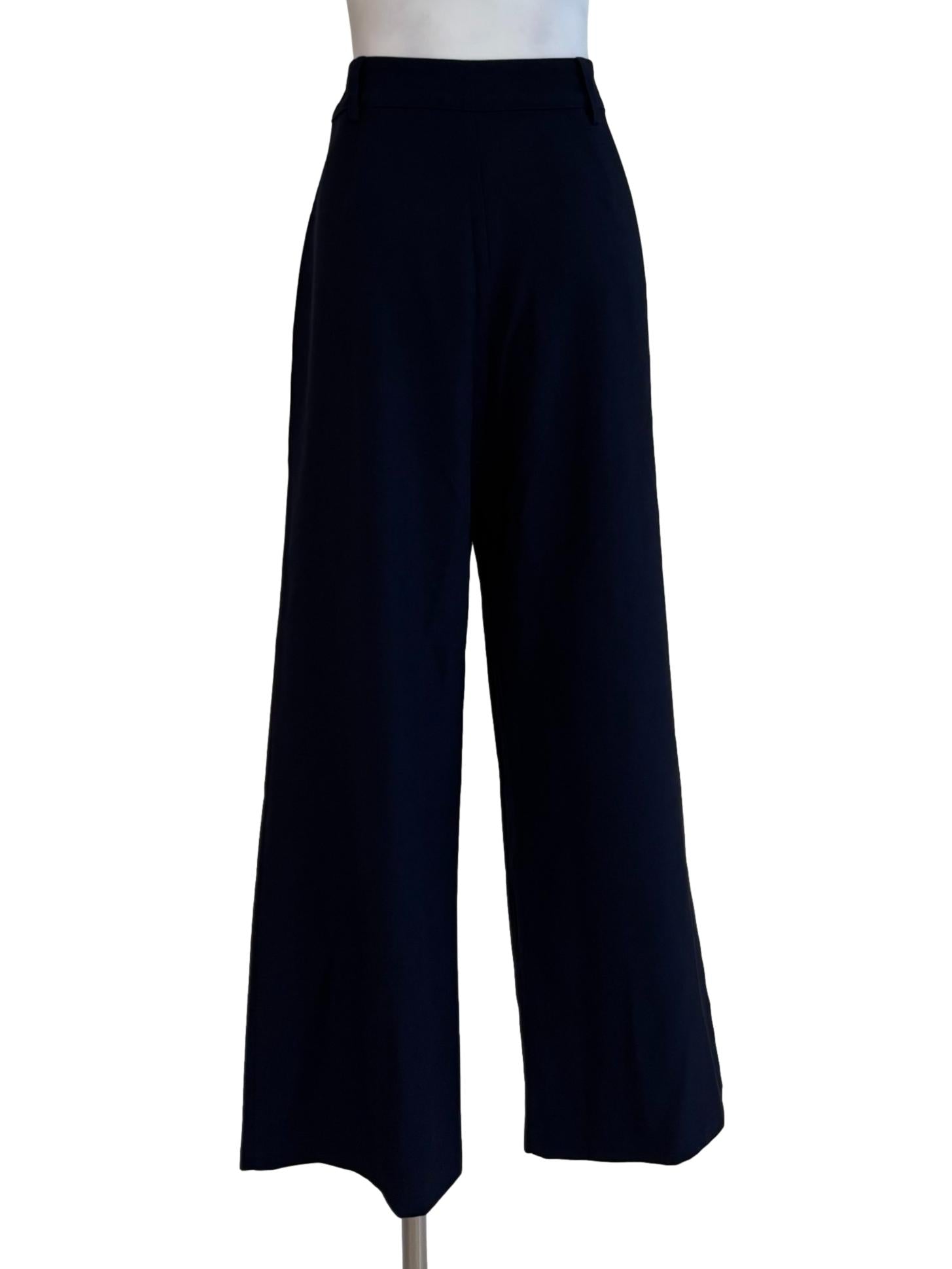Navy Blue Straight Formal Pants
