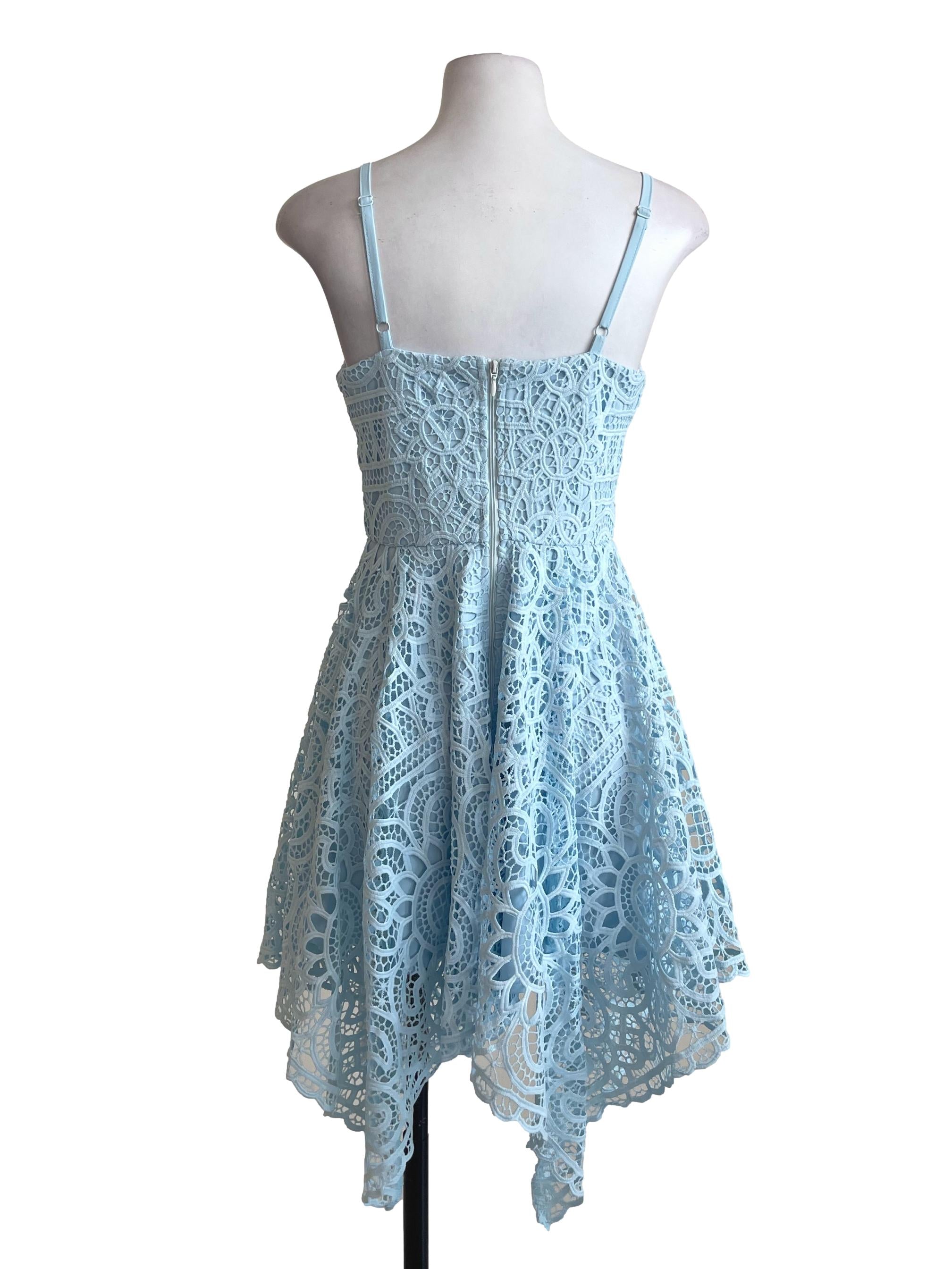 Pastel Blue Hyacinth Crochet Dress