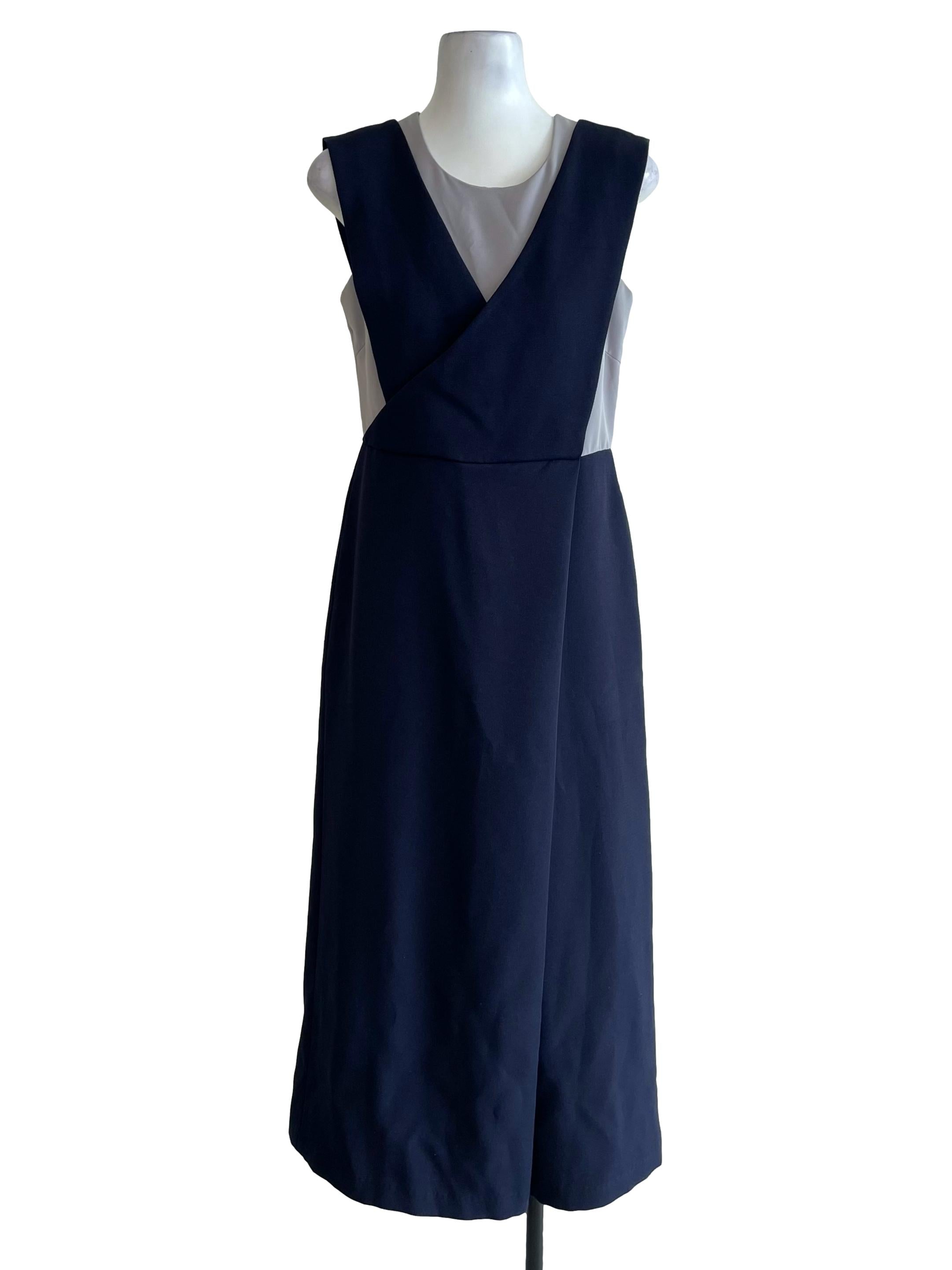 Navy & Grey Sleeveless Jumpsuit