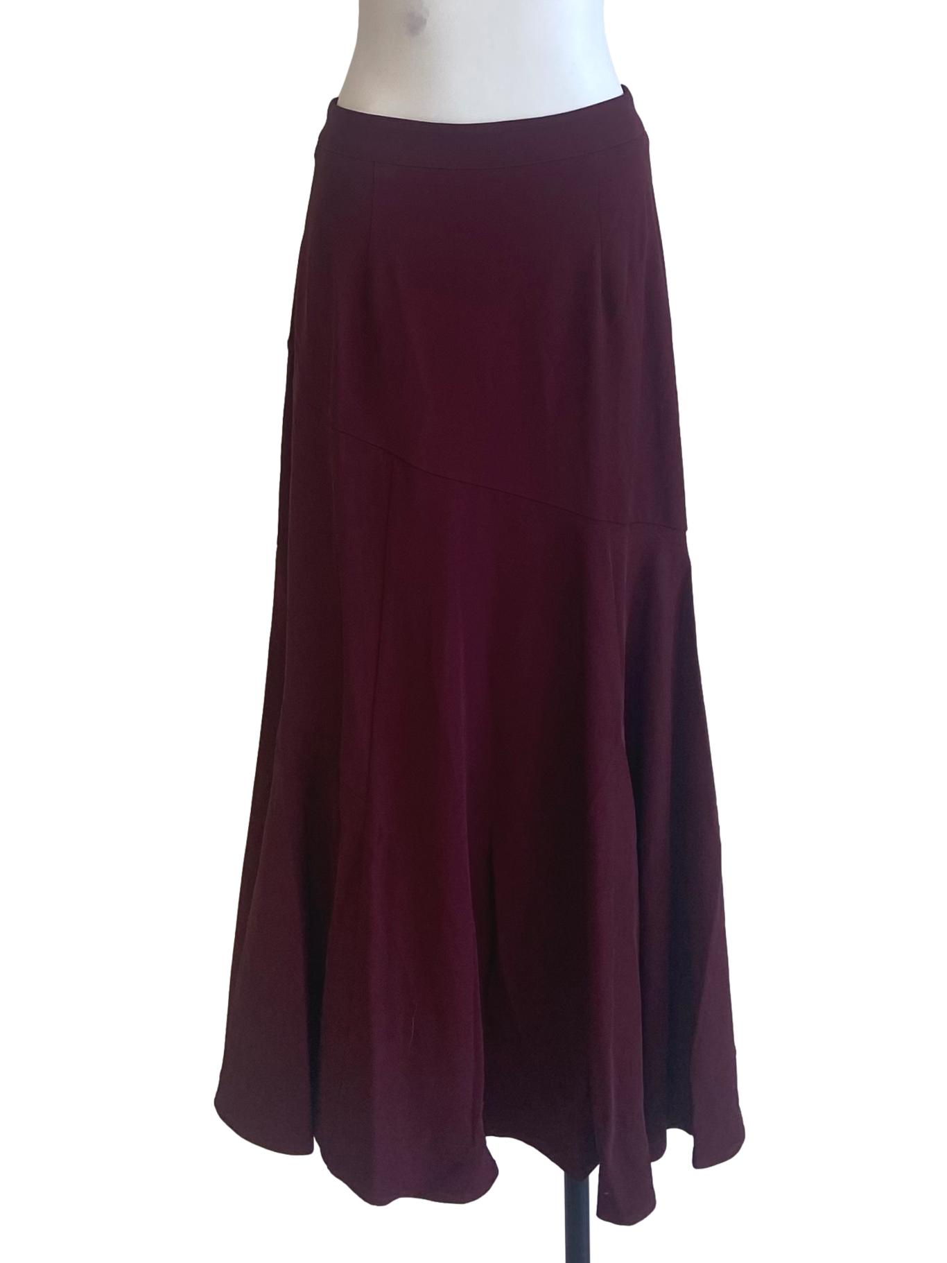 Scarlet Red Herringbone Circle Skirt