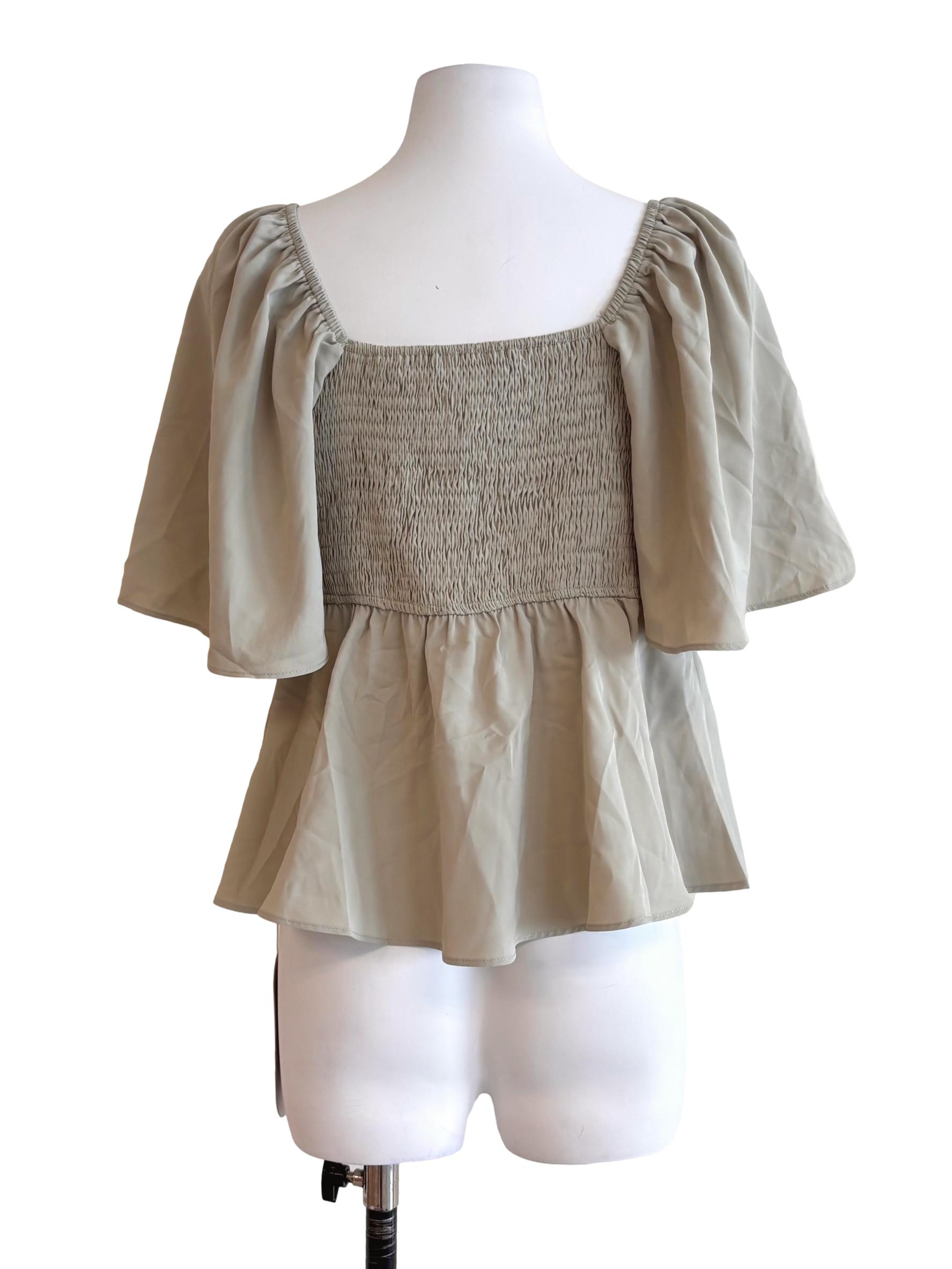 Sage Green Sweetheart Overlay Top