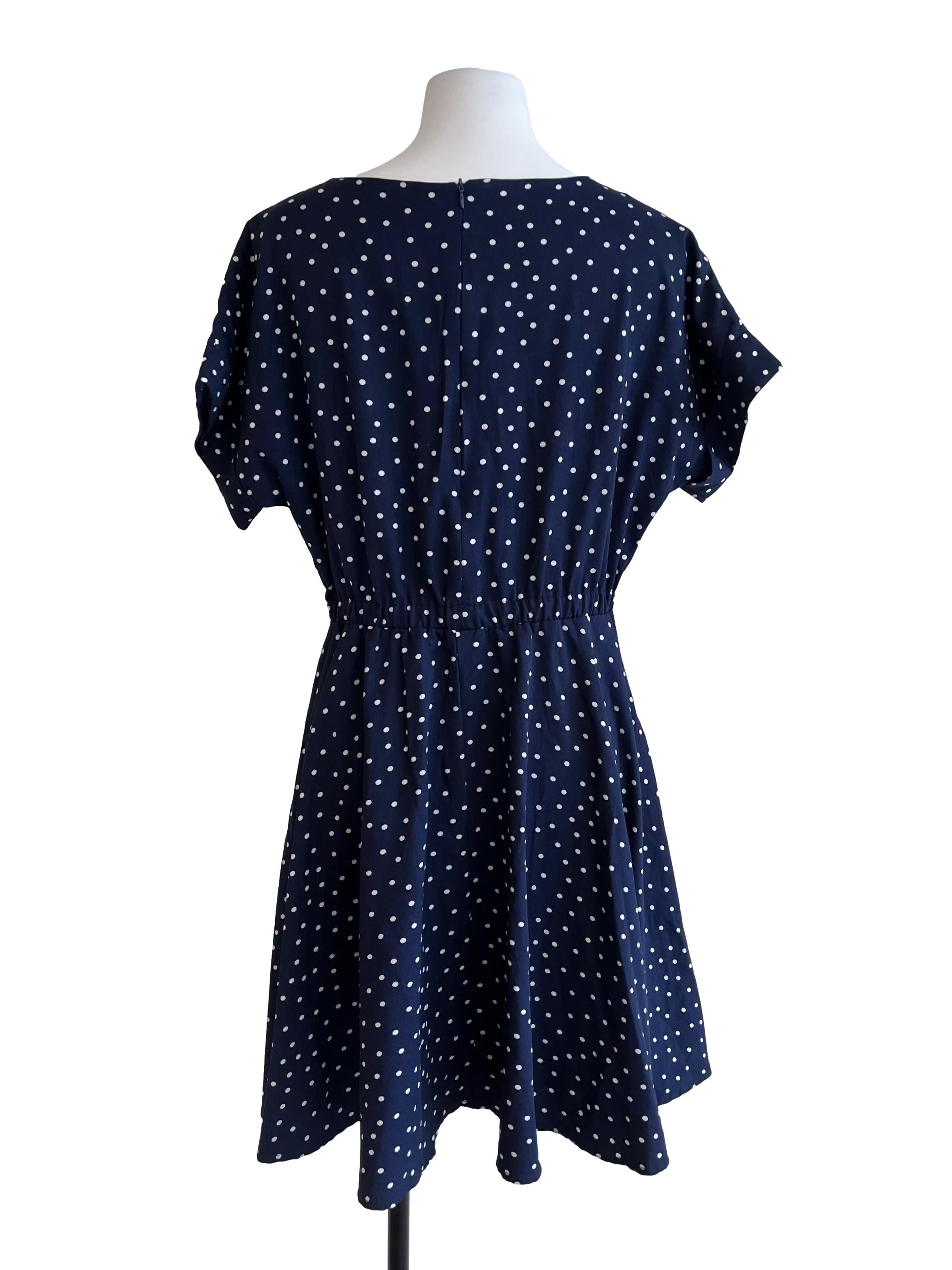 Blue Polka Dot Skater Dress