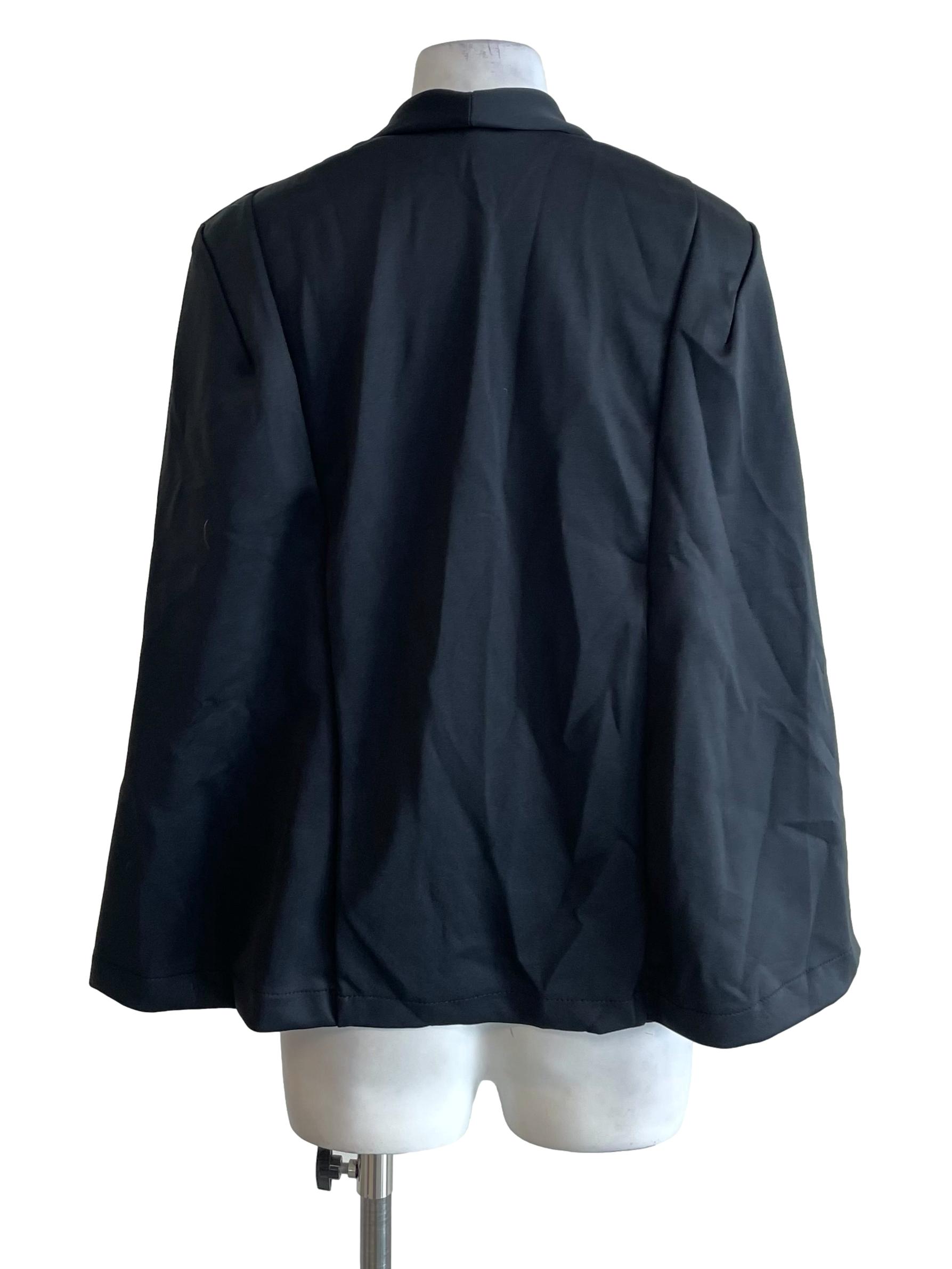 Black Cape Sleeves Jacket