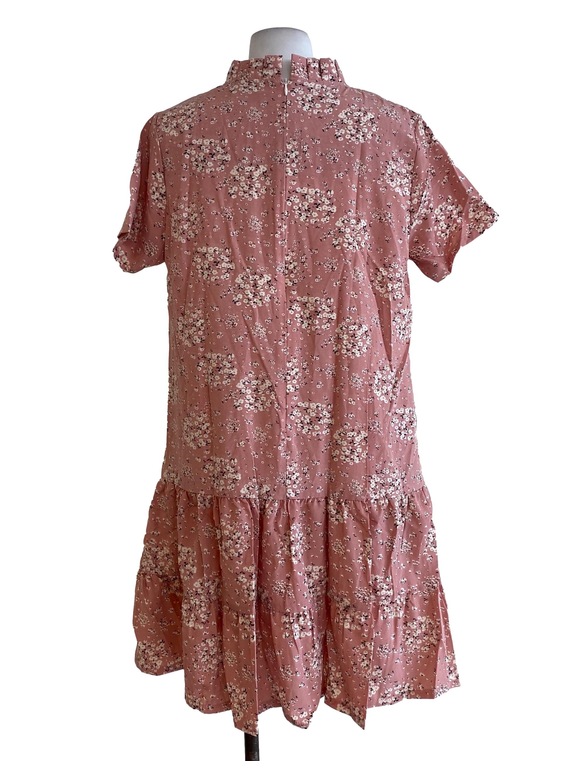 Pink Floral Tunic Dress