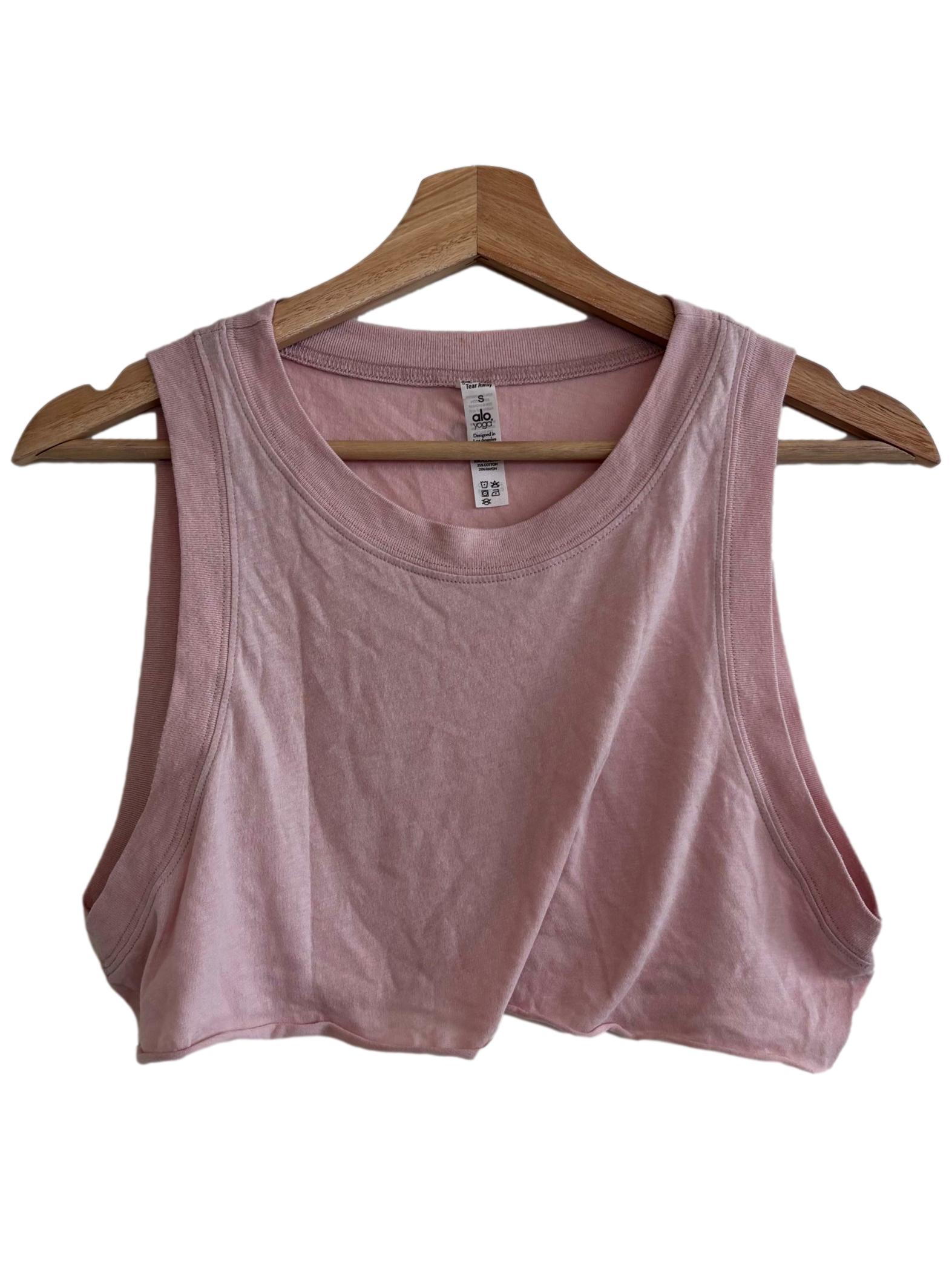 Baby Pink Sleeveless Crop Top