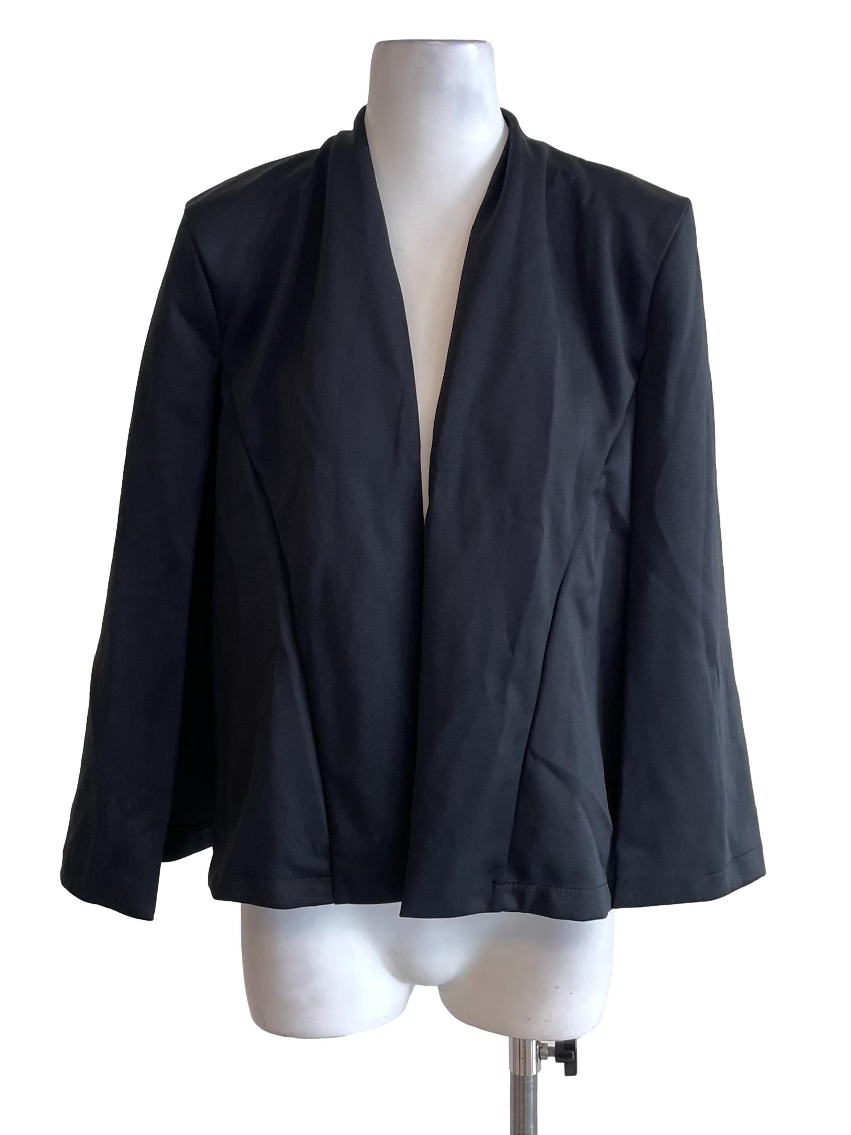 Black Cape Sleeves Jacket
