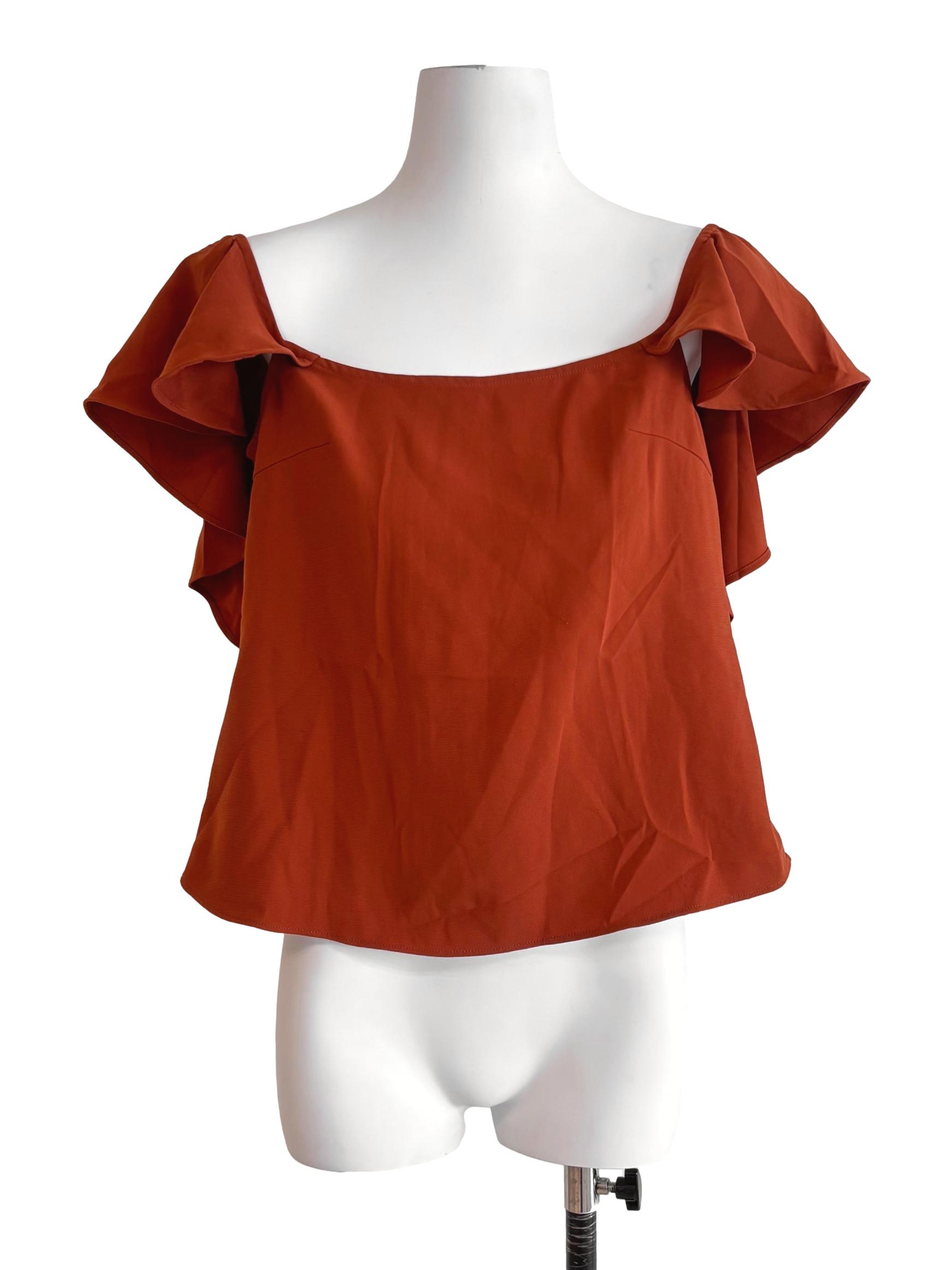 Dragon Orange Cape Back Top LB