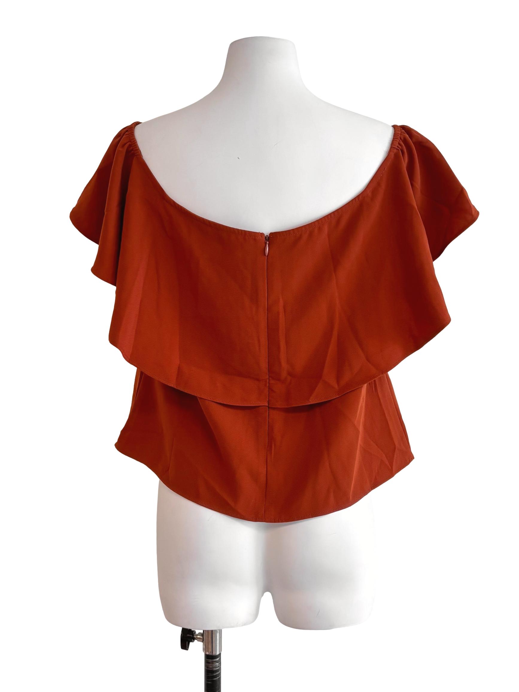 Dragon Orange Cape Back Top LB