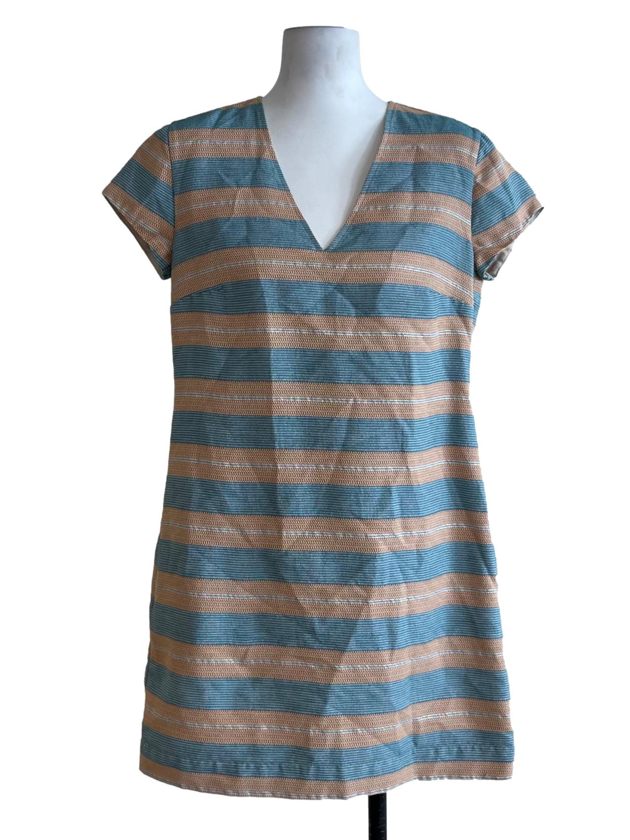 Aegean Blue V-Neck Empire Dress