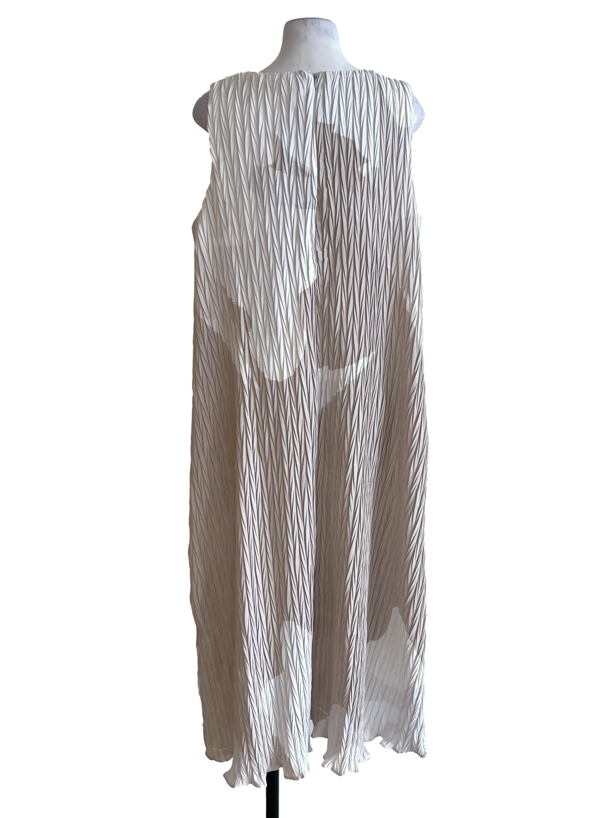 Linen Print Textured Baggy Dress