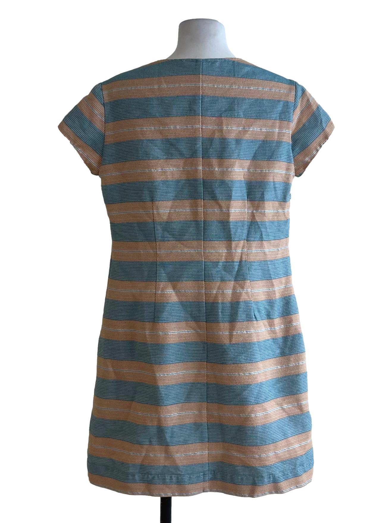 Aegean Blue V-Neck Empire Dress