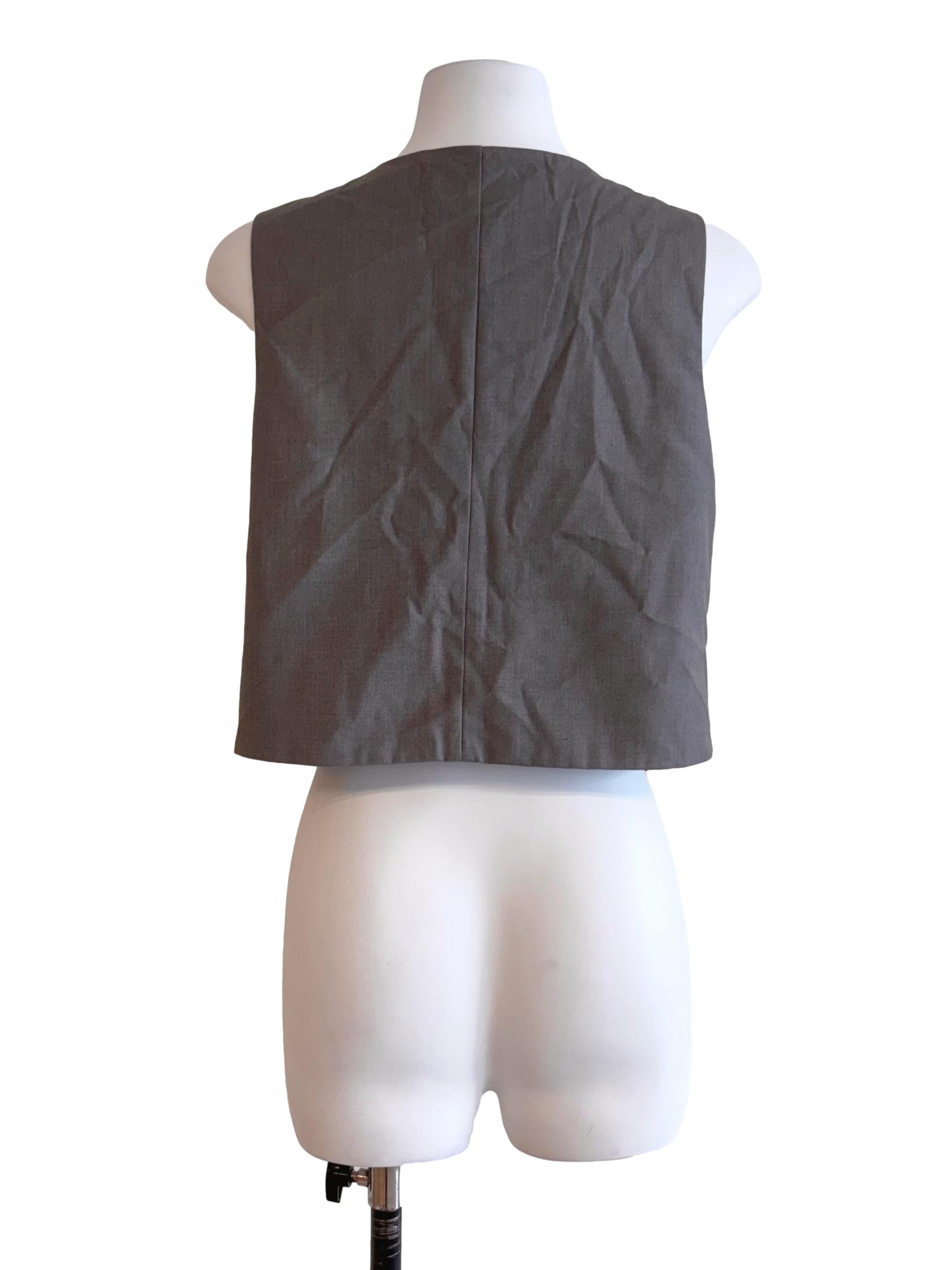 Grey V Neck Vest LB