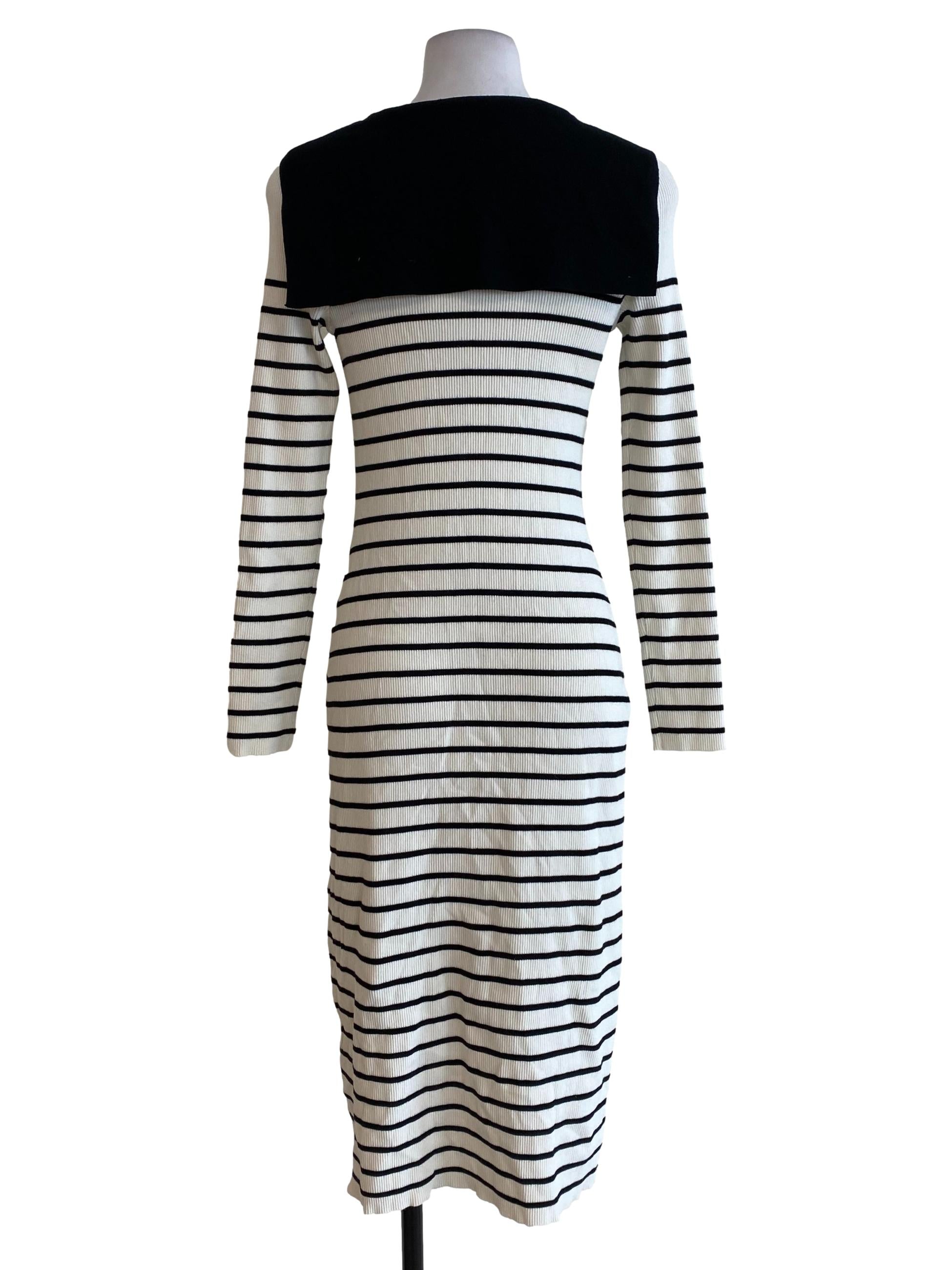 White Striped Dress