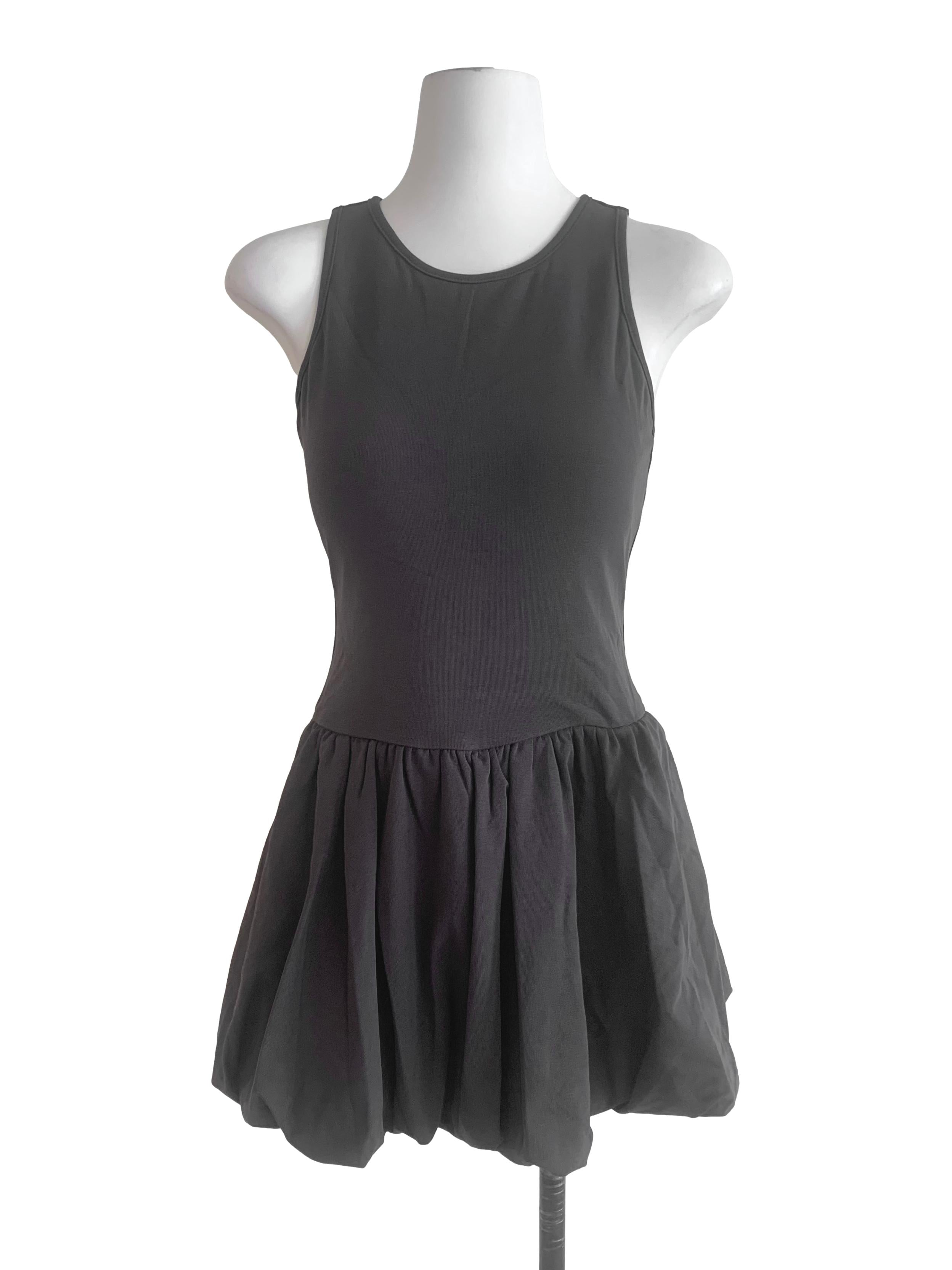 Ash Grey Balloon Dress