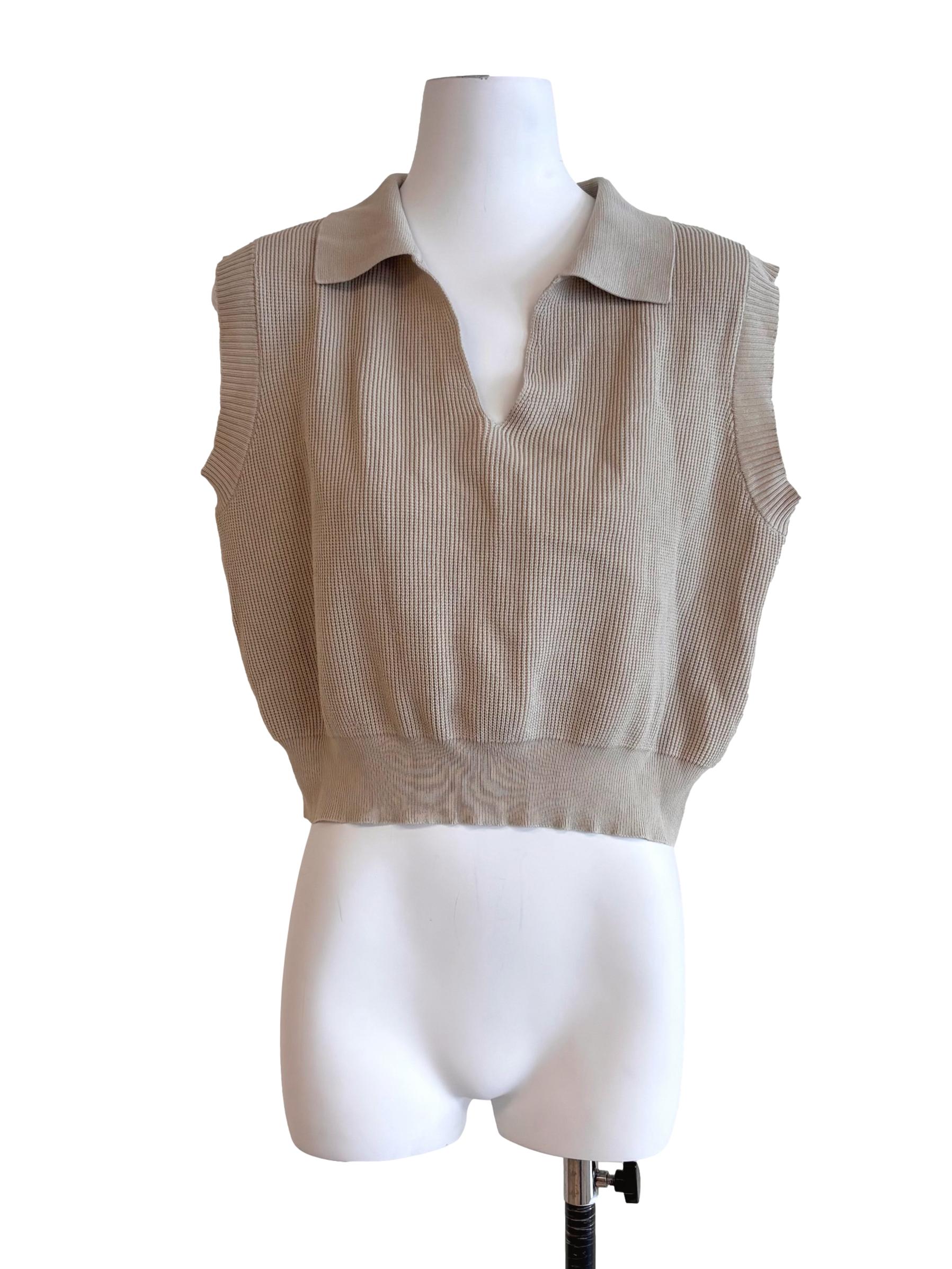 Pale Sage Green Knitted Vest