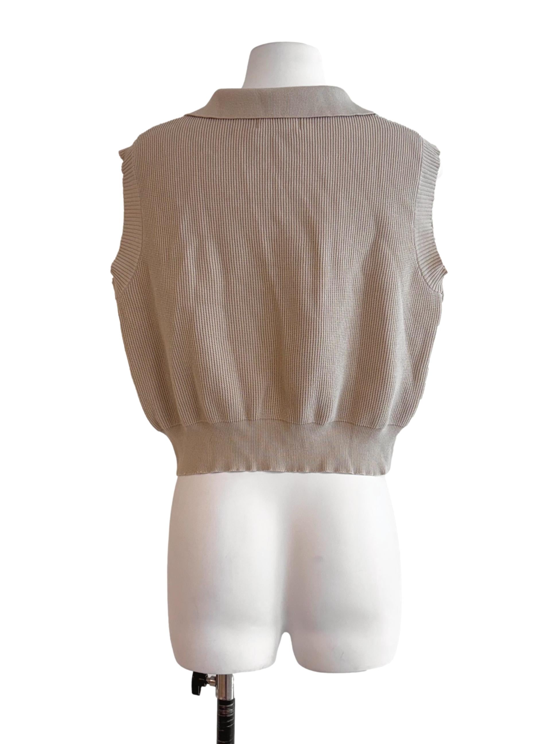 Pale Sage Green Knitted Vest