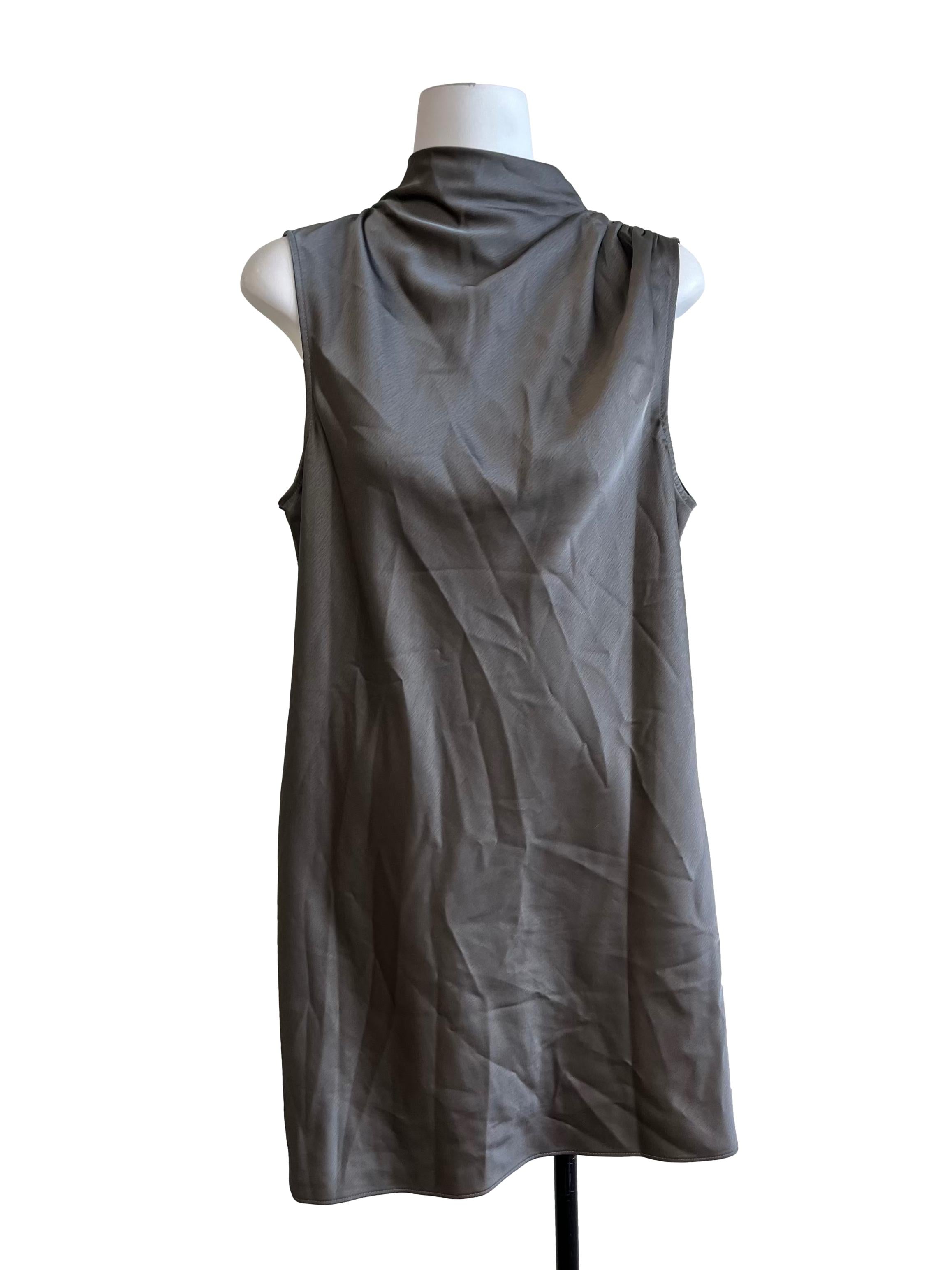 Grey Mock Neck Mini Dress