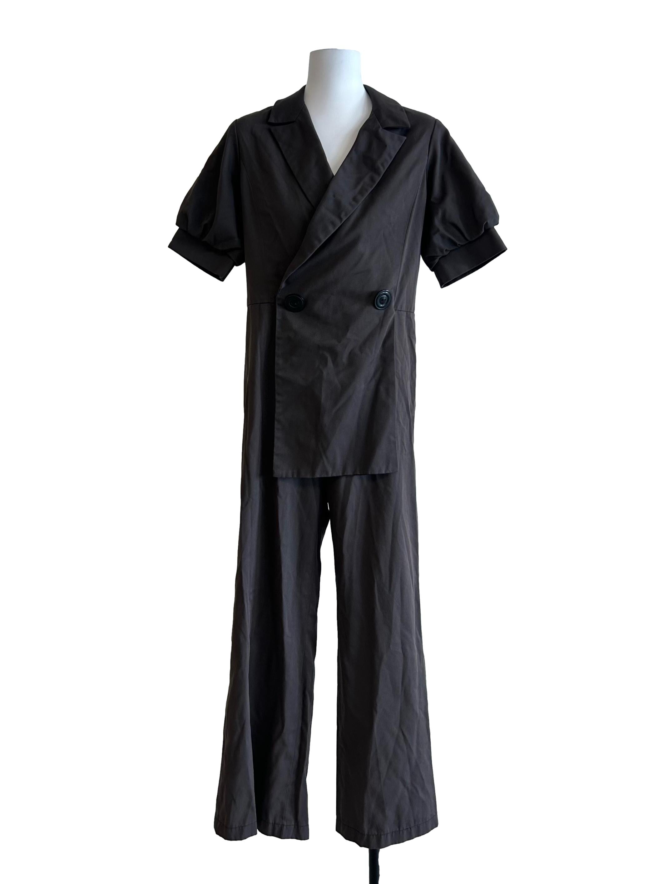Ash Grey Short Sleeves Jumpsuits