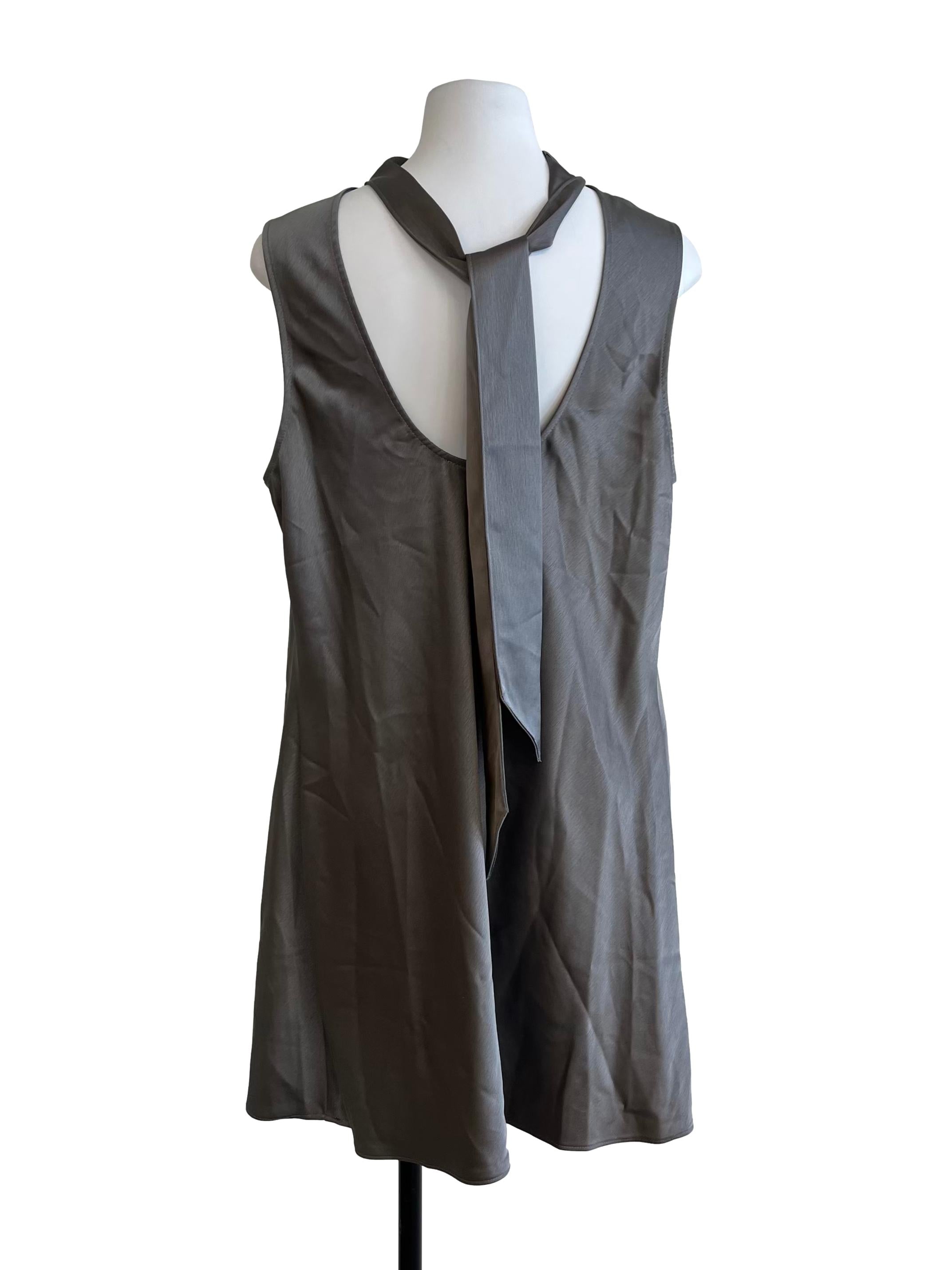 Grey Mock Neck Mini Dress