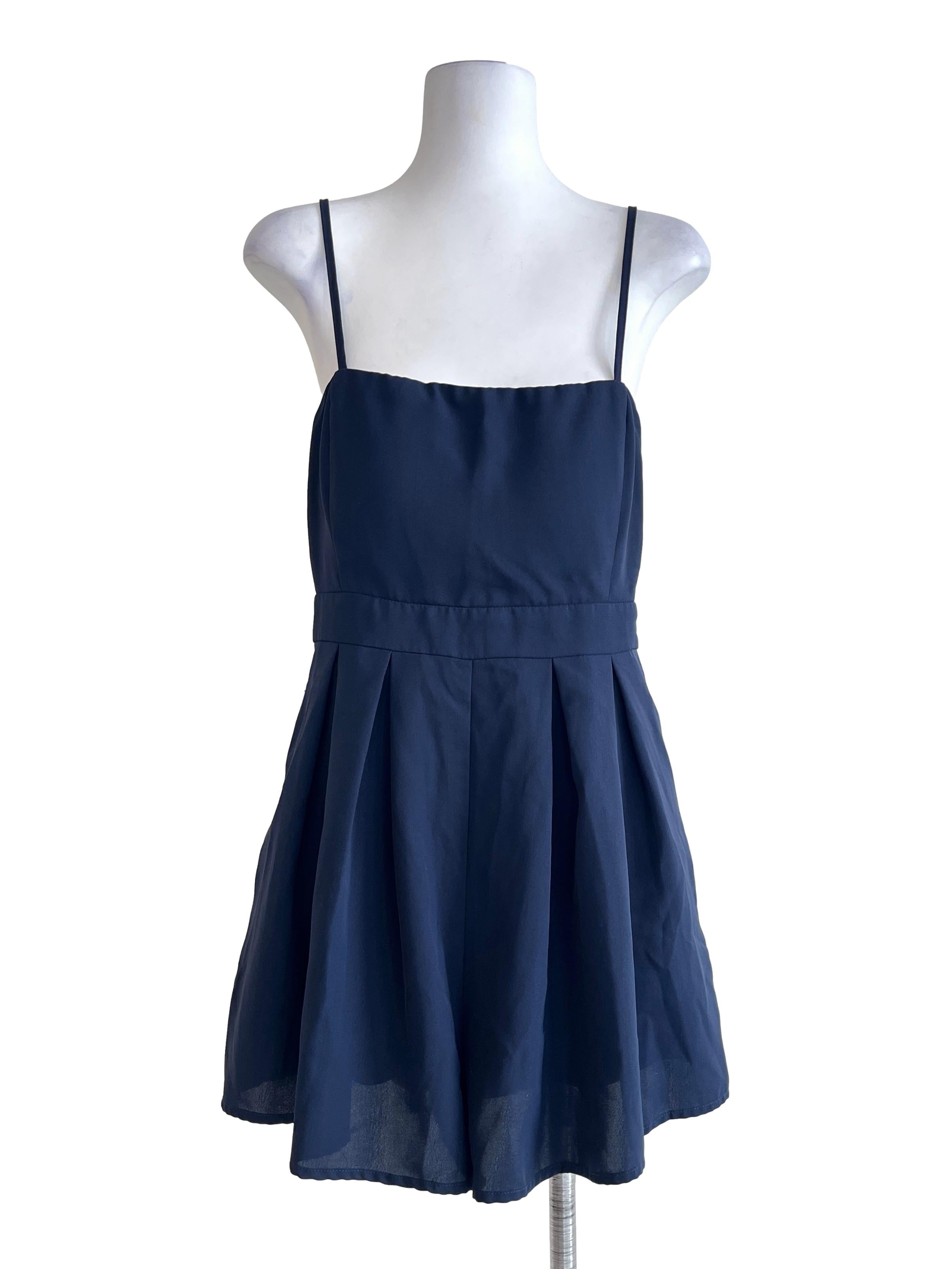 Peacock Blue Spaghetti Strap Romper