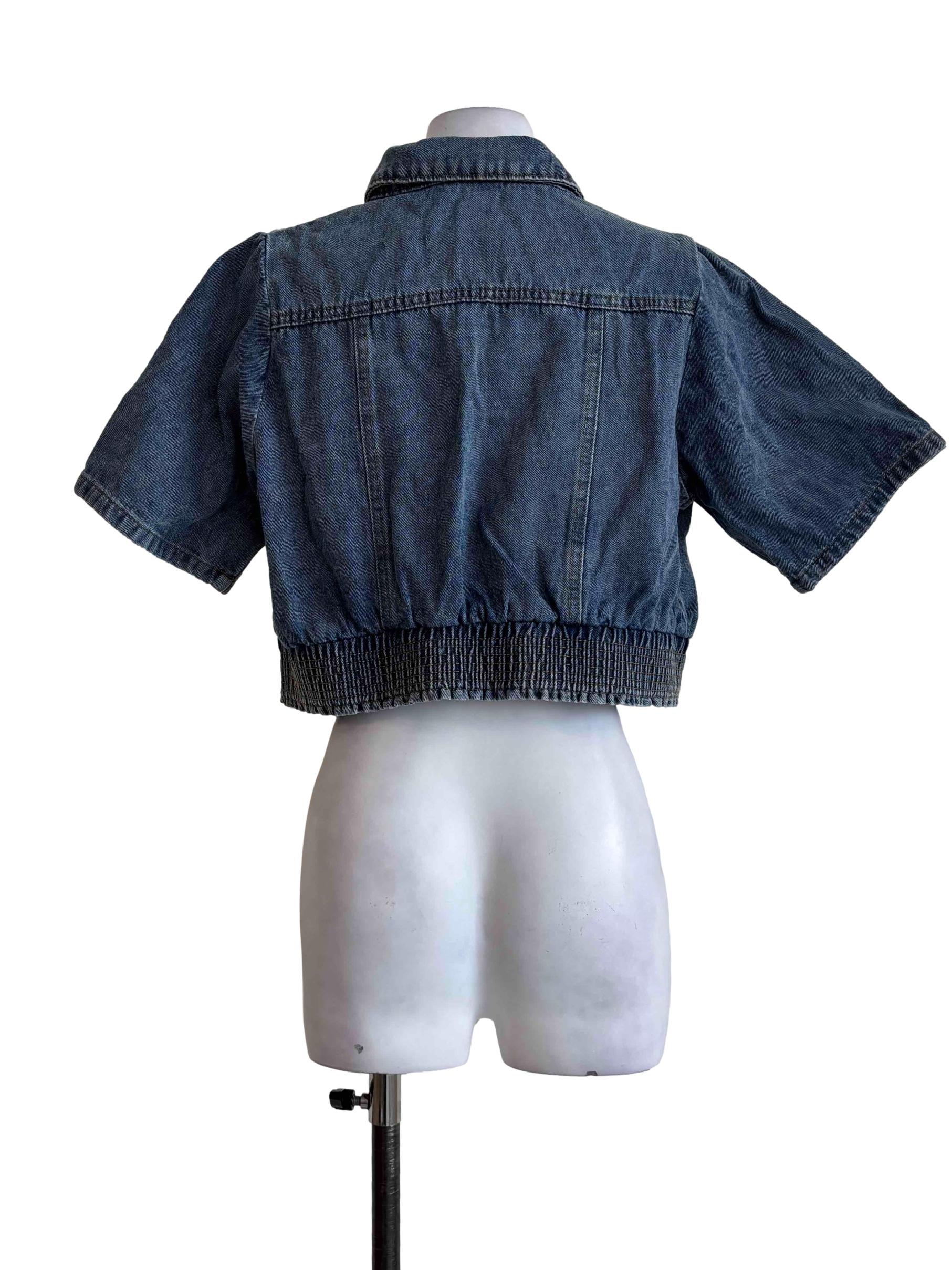 Light Denim Shortsleeve Top