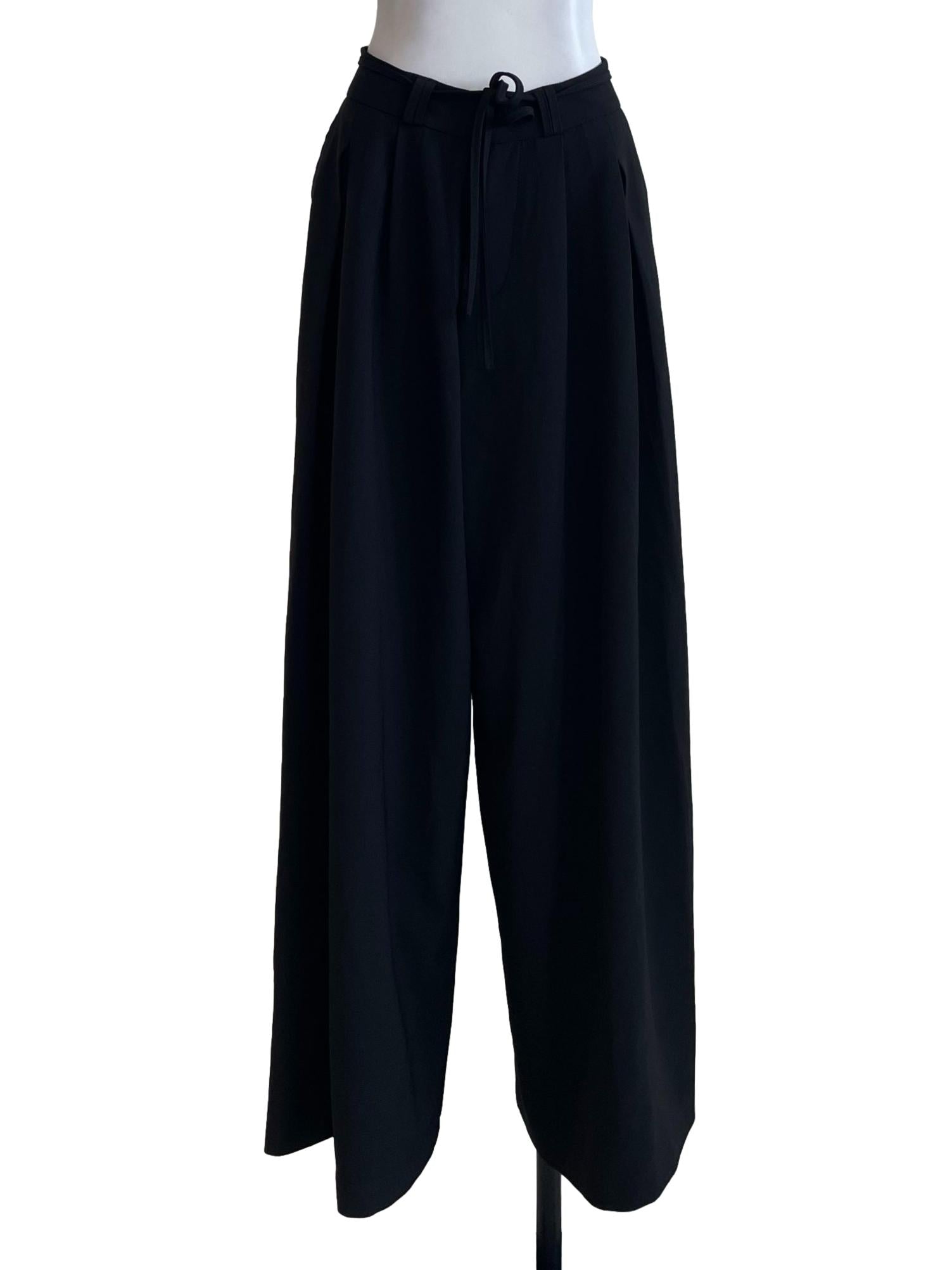 Black Flowy Wide Leg Pants