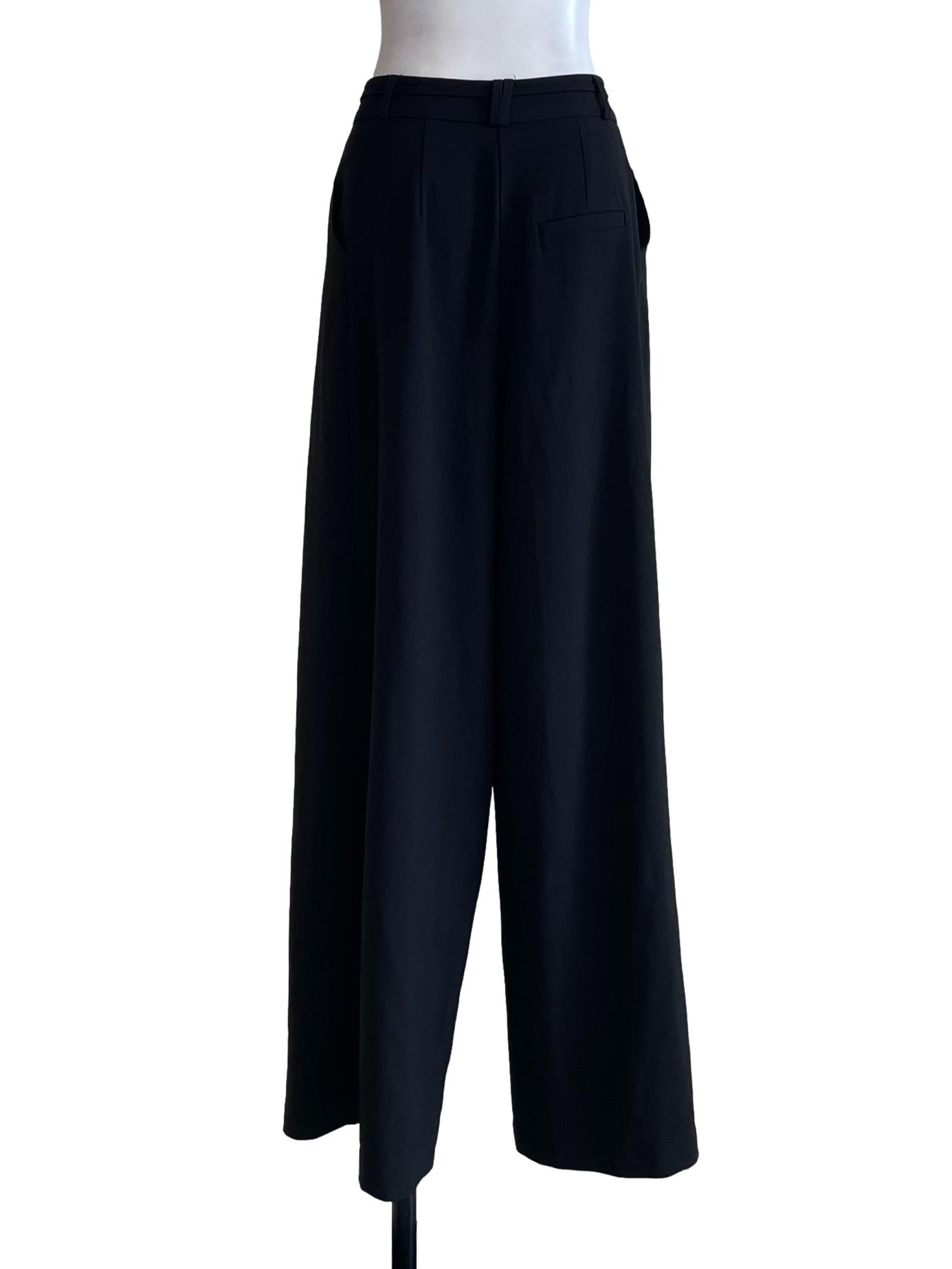 Black Flowy Wide Leg Pants